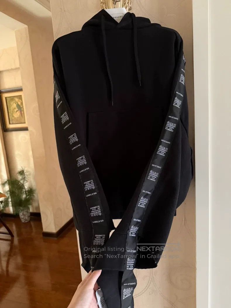 Vetements Vetements Sleeve Tag Ribbon Hooded Sweatshirt Size US XS / EU 42 / 0 - 2 Thumbnail