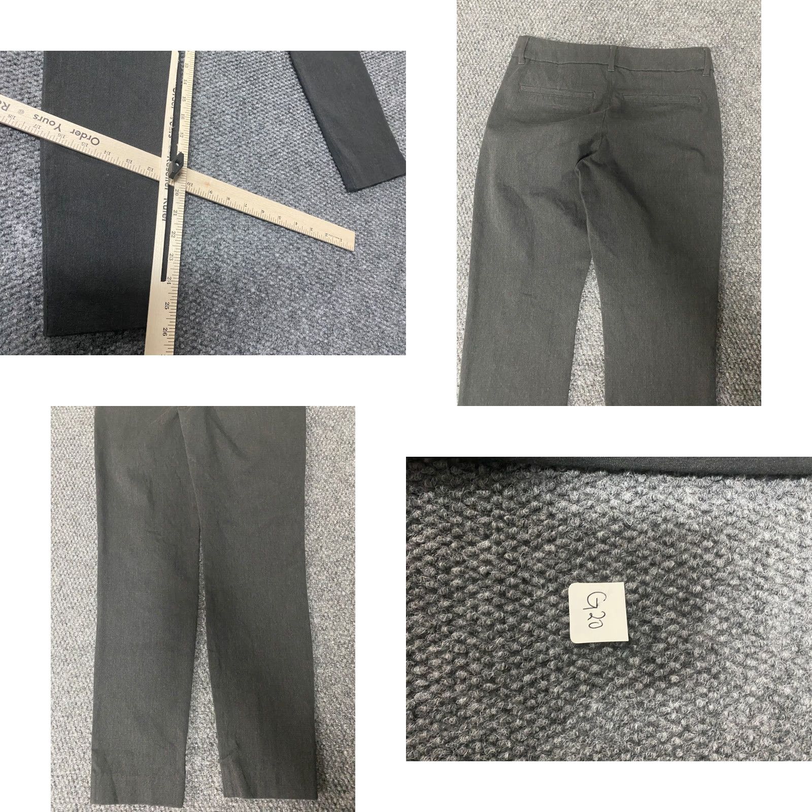 Old Navy Old Navy Womens Pants 2 Gray pixie straight Cotton Knit Zipper Regular Inseam 26 in Chino Casual Womens Size 26" / US 2 / IT 38 - 8 Thumbnail