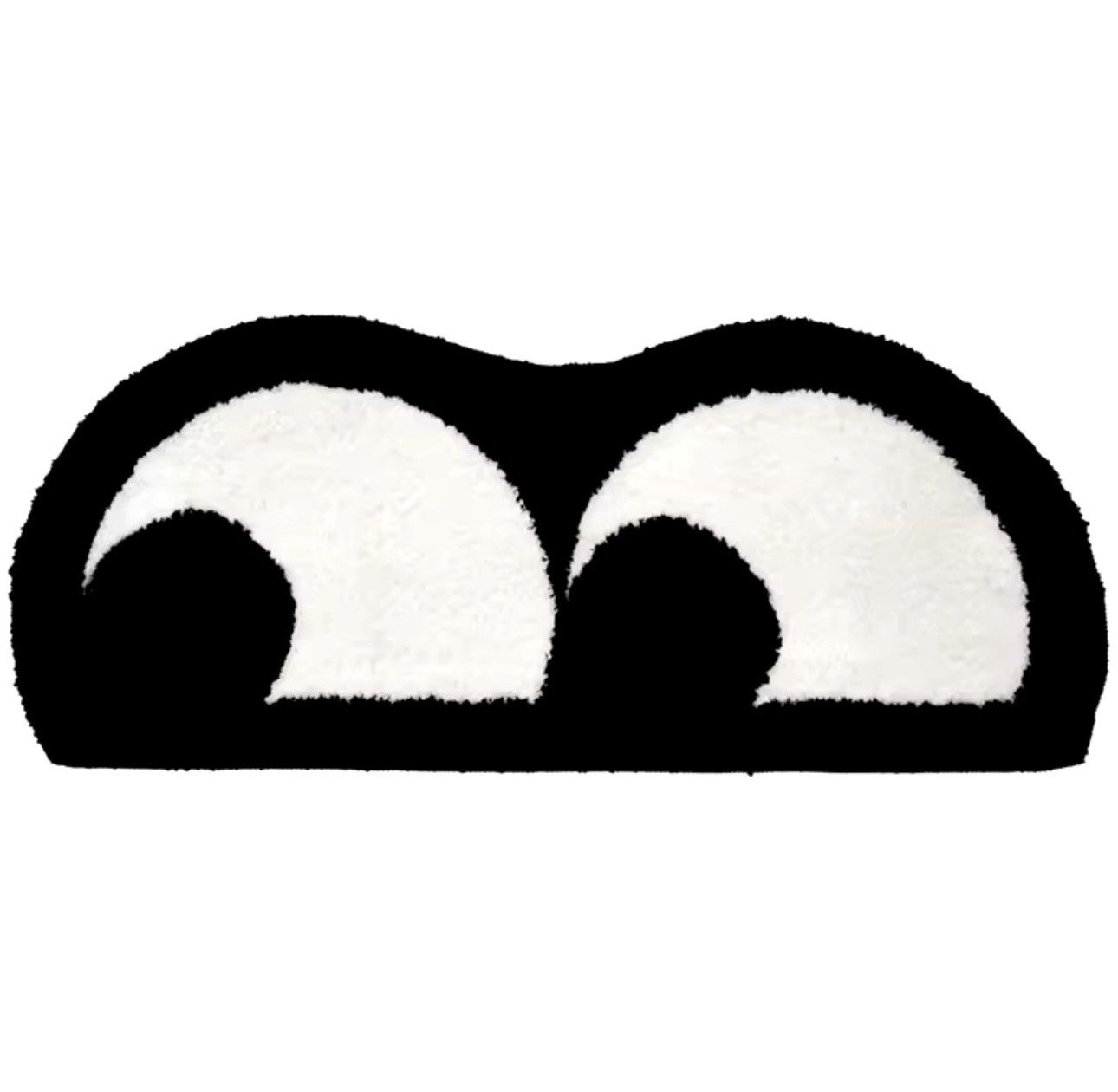 Japanese Brand × Vintage Cute Big Eyes Rug Black White Carpet 60x140cm Size ONE SIZE - 6 Thumbnail