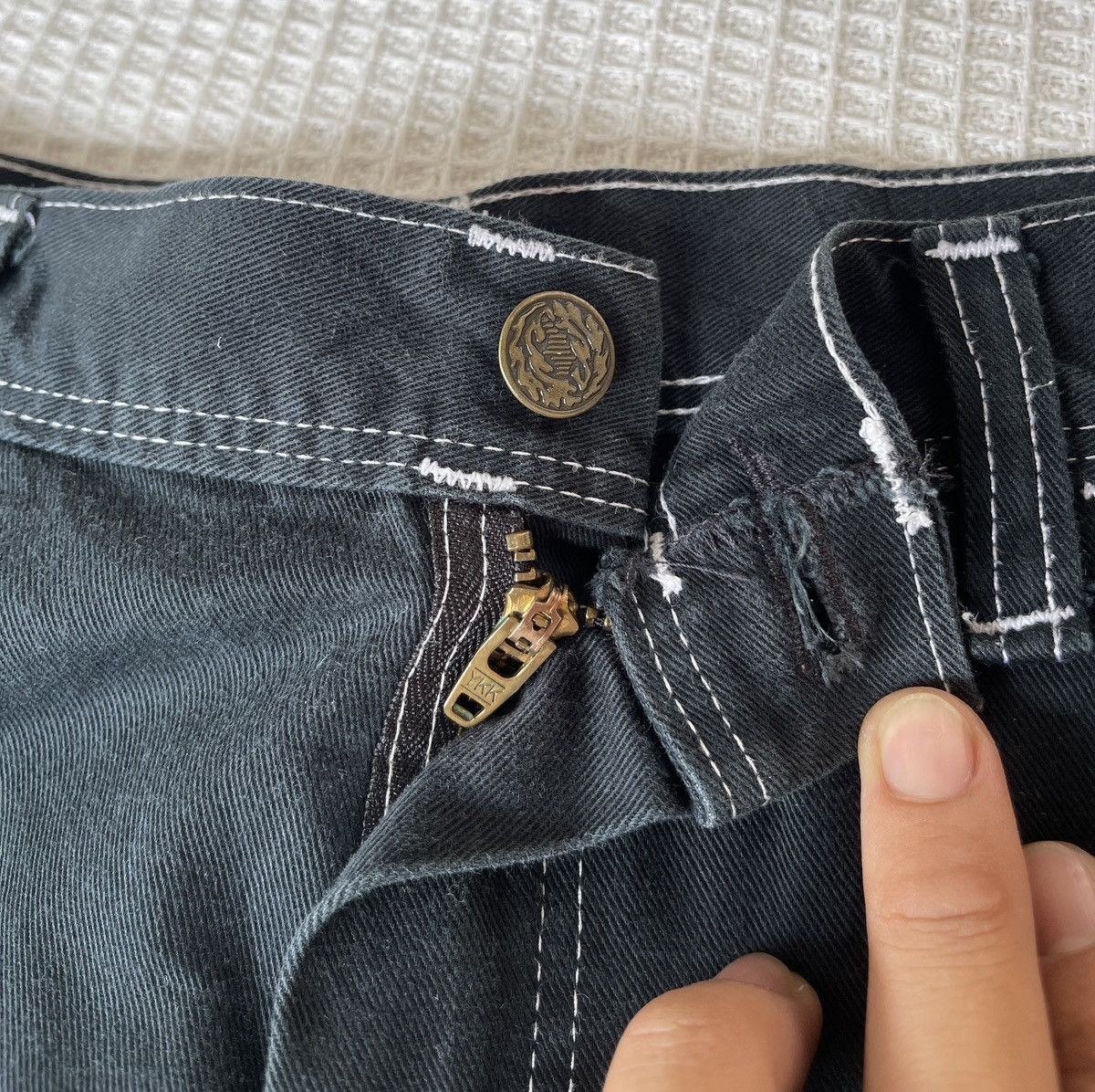 Needles Vintage💢Needles💢Carpenter Worker Black Jeans Crafted USA Size US 34 / EU 50 - 12 Thumbnail