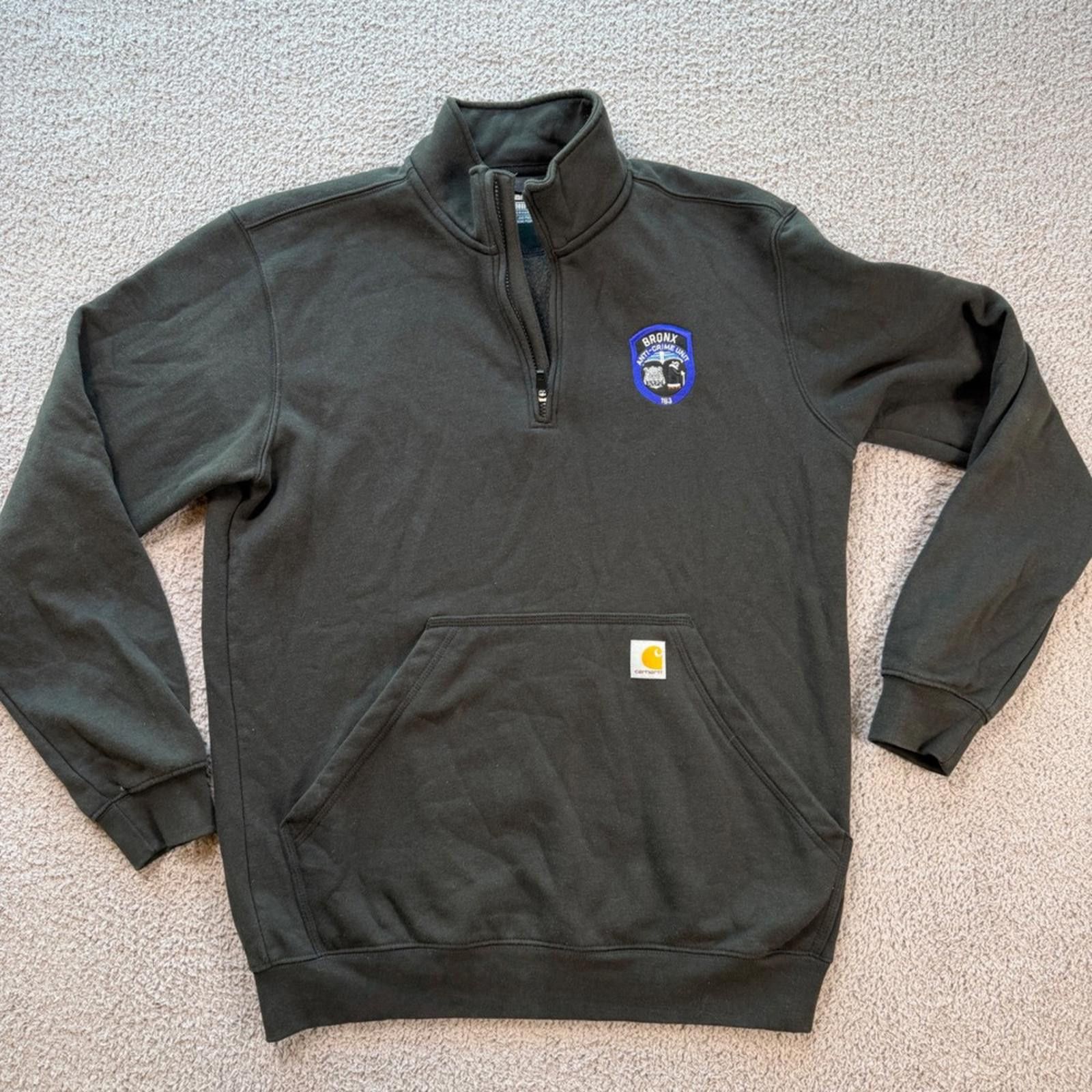 Carhartt Carhartt Bronx Anti-Crime Unit Mens Black Quarter Sweatshirt Size US M / EU 48-50 / 2 - 1 Thumbnail
