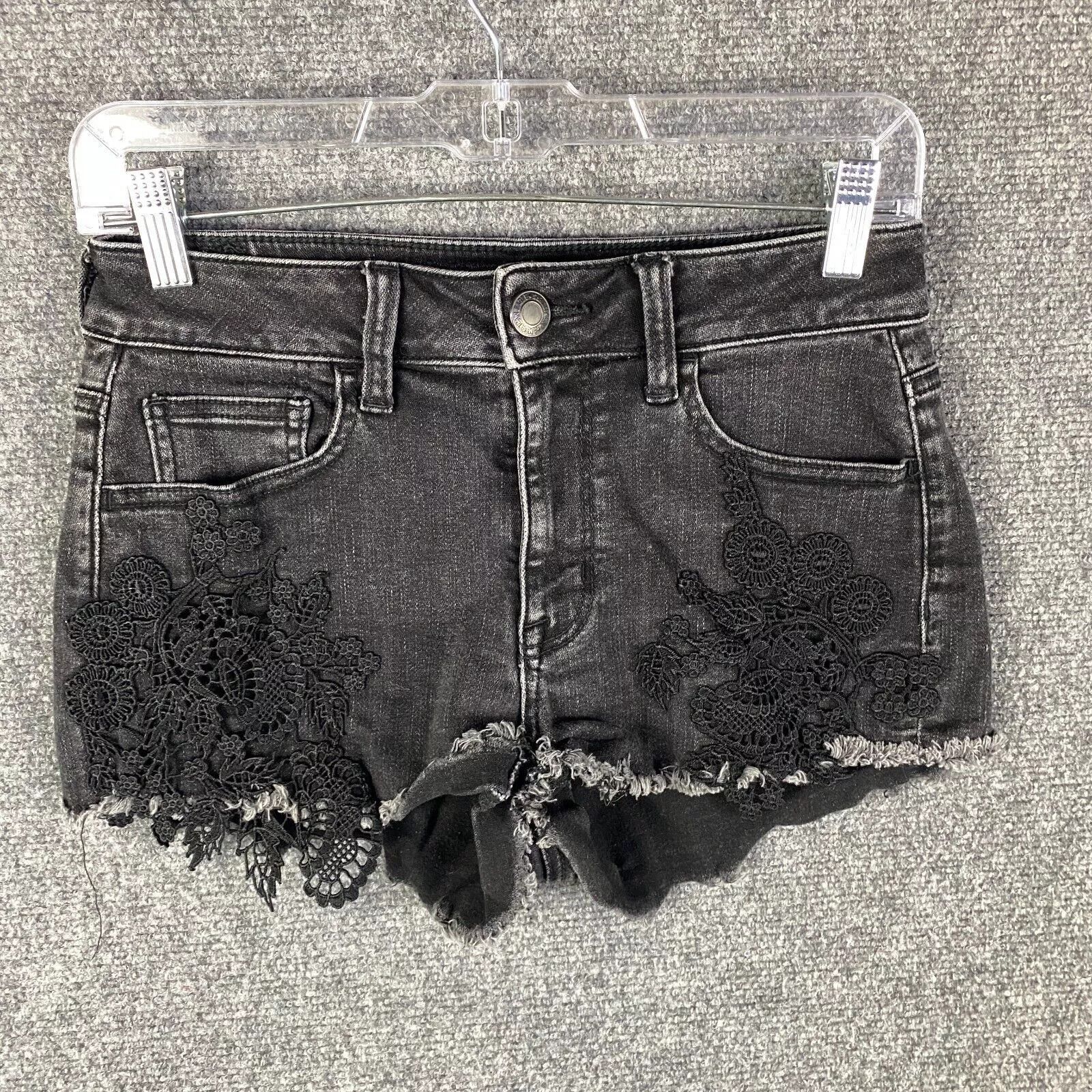 American Eagle Outfitters American Eagle Shorts Women's 4 H-Rise Shortie Denim Cut Off Size 27" / US 4 / IT 40 - 1 Thumbnail