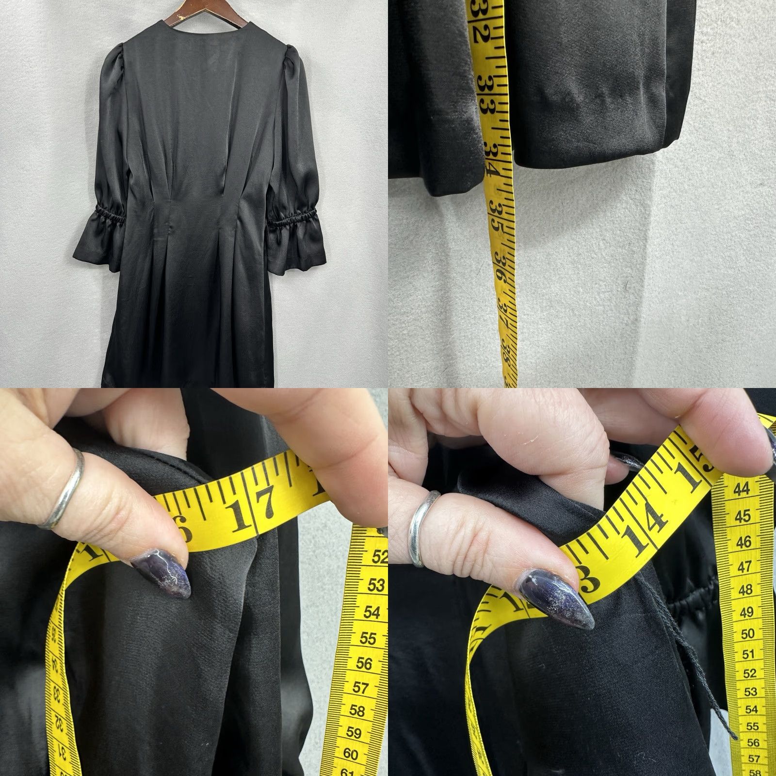 Ramy Brook Ramy Brook Mini Dress Women XS Black Minimalist Flare Sleeve Cottagecore READ Size XS / US 0-2 / IT 36-38 - 8 Thumbnail