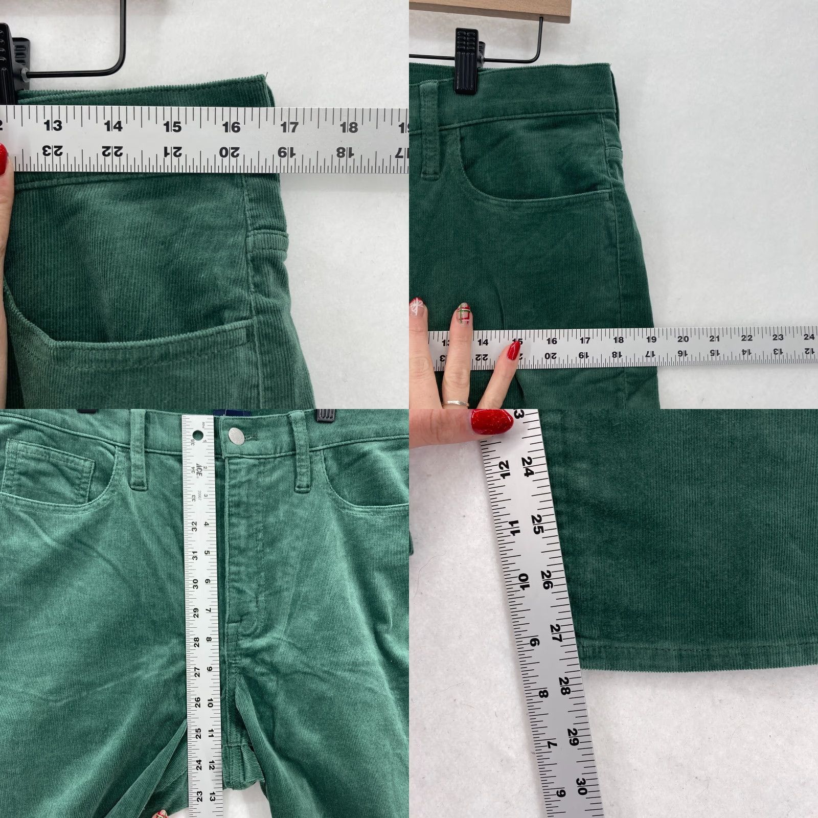 J.Crew J.CREW Corduroy Essential Straight Pants Women's 30 Green Stretch Casual Preppy Size 24" / US 00 / IT 34 - 8 Thumbnail