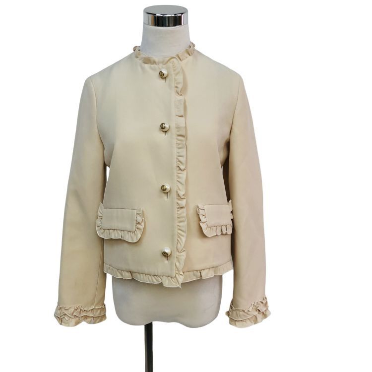 Gucci Gucci Pearl Button Ruffle Jacket Size 40 Size S / US 4 / IT 40 - 1 Thumbnail