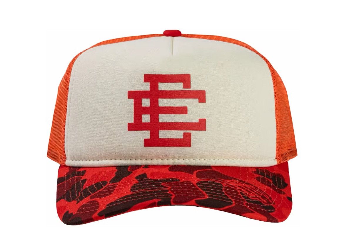Eric Emanuel Eric Emanuel EE red camo trucker snapback hat Size ONE SIZE - 1 Thumbnail