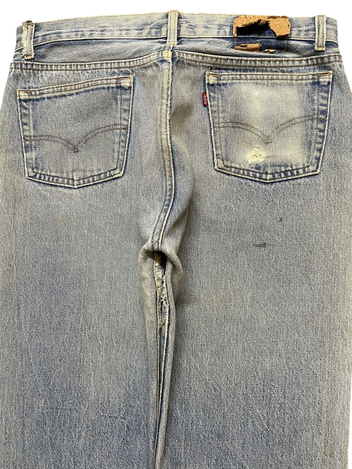Levi's Crazy 70s Vintage Levis 501 Blue Light Mud Wash Distressed Size US 34 / EU 50 - 5 Thumbnail