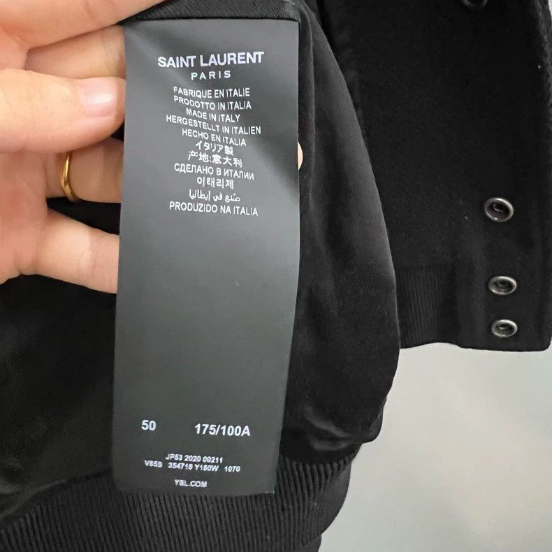 Saint Laurent Paris Saint Laurent Paris Saint Laurent Black and White Baseball Size US L / EU 52-54 / 3 - 4 Thumbnail