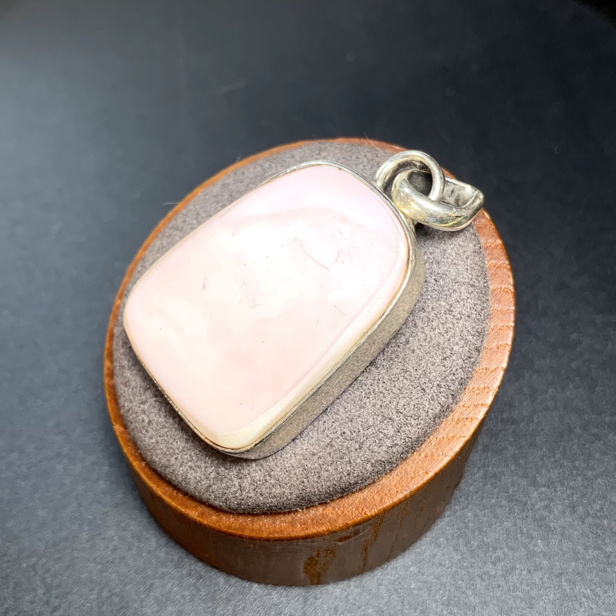 Other VTG Solid Sterling Silver 925 Fine Pink Shell Pendant 7.5mm Size ONE SIZE - 2 Thumbnail