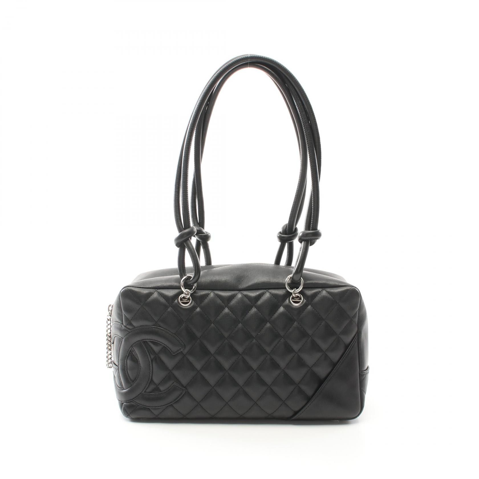 Chanel Chanel Cambon Line Leather 2Way Shoulder Bag Leather Shoulder Bag A25171 in Black, Women's