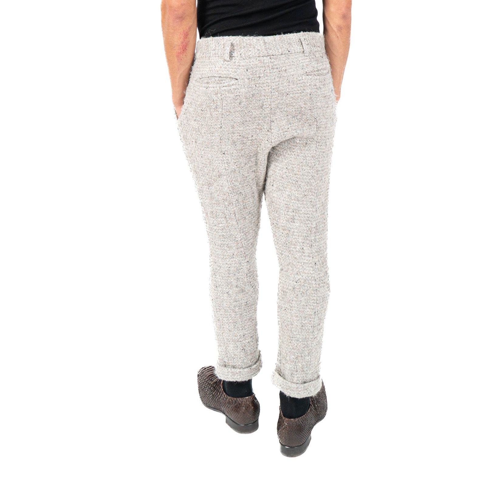Haider Ackermann FW14 Cropped Trousers in Grey Boucle Wool Size US 30 / EU 46 - 6 Thumbnail