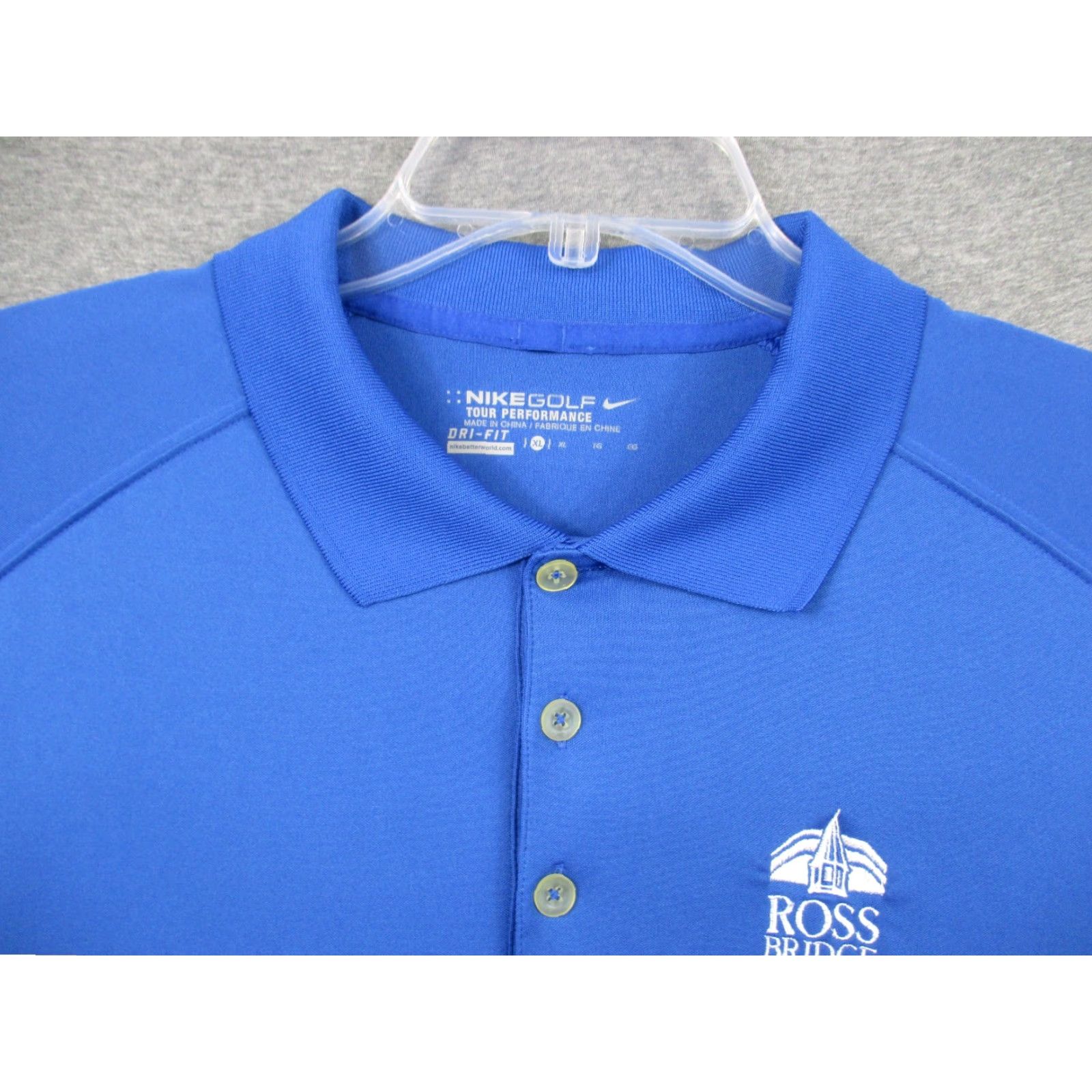 Nike Nike Polo Shirt Mens XL Blue Short Sleeve Performance Golf Ross Bridge Size US XL / EU 56 / 4 - 3 Thumbnail