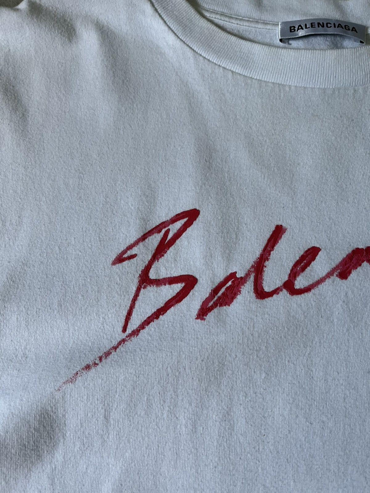 Balenciaga Balenciaga Lipstick print logo white T-shirt rare Size US M / EU 48-50 / 2 - 2 Thumbnail