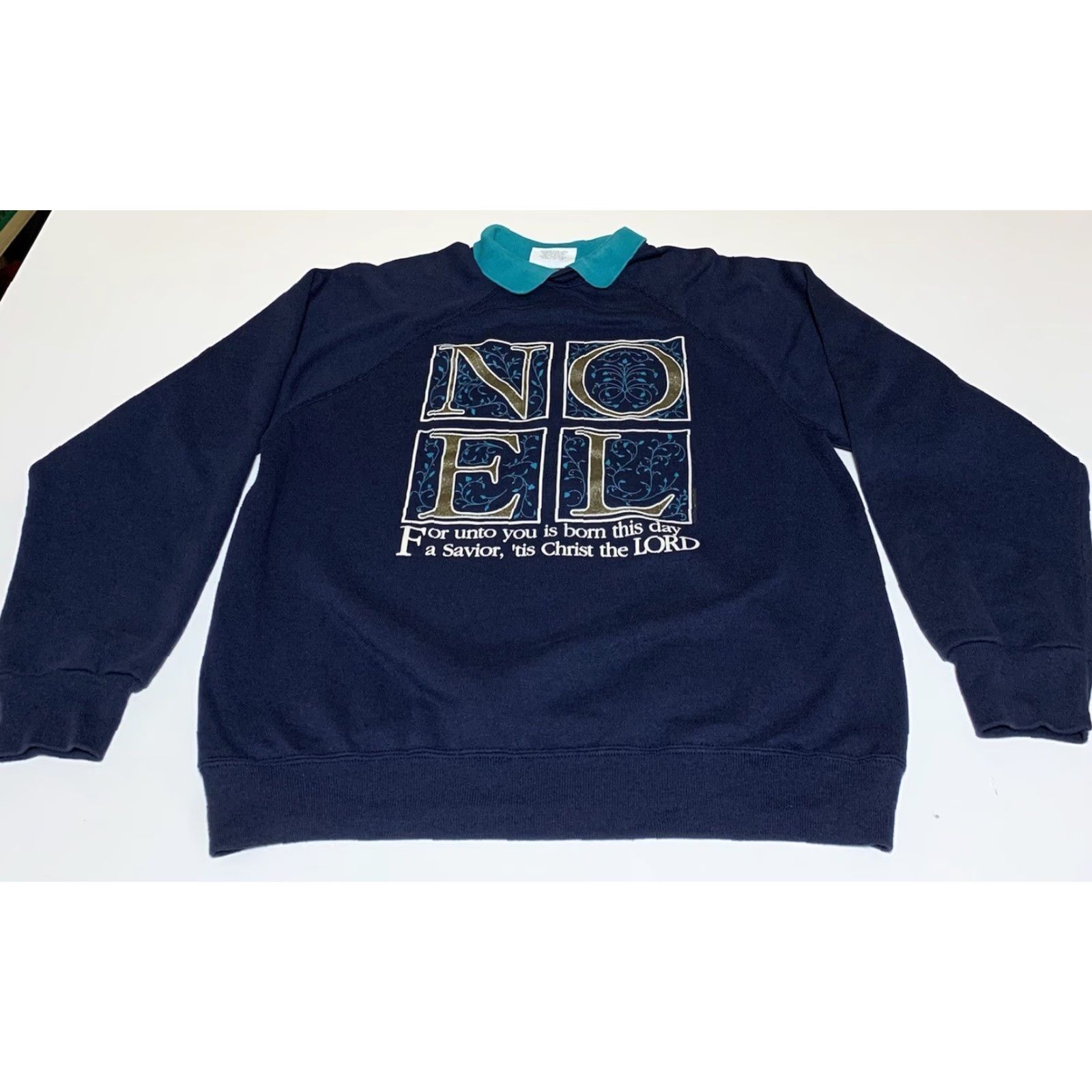Vintage VINTAGE 90s Noel Christmas Mom Crewneck Sweatshirt With Collar Made In USA Size L Size L / US 10 / IT 46 - 2 Thumbnail