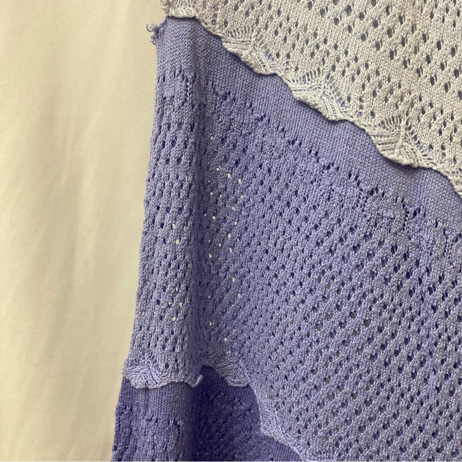 Other Roman’s Purple Crochet Tiered Babydoll Coverup Mini Dress Size XXL / US 16-18 / IT 52-54 - 3 Thumbnail