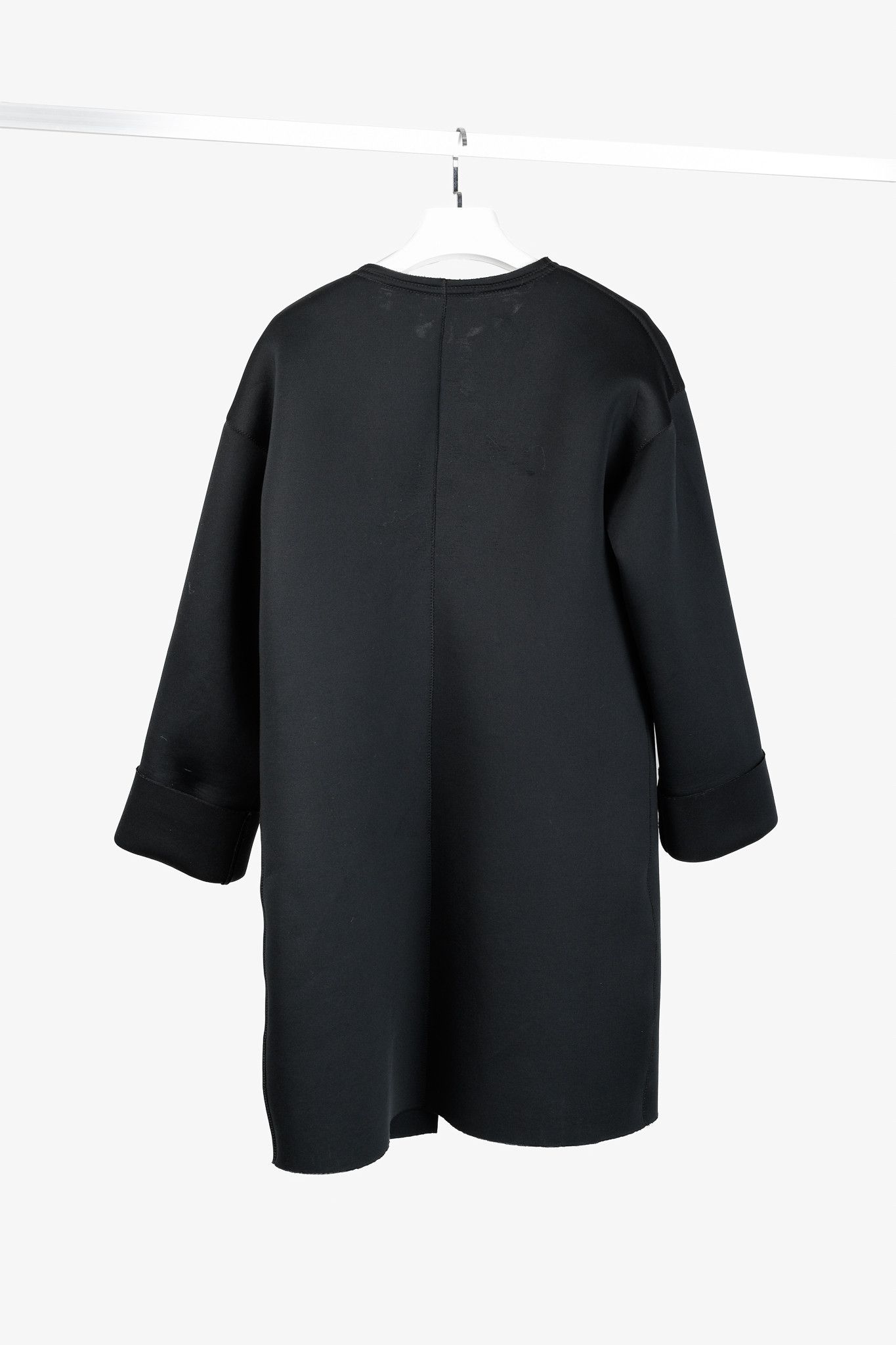 Marie Saint Pierre Marie Saint Pierre Neoprene Hook-Closure Layered-Front Coat Size M / US 6-8 / IT 42-44 - 2 Thumbnail