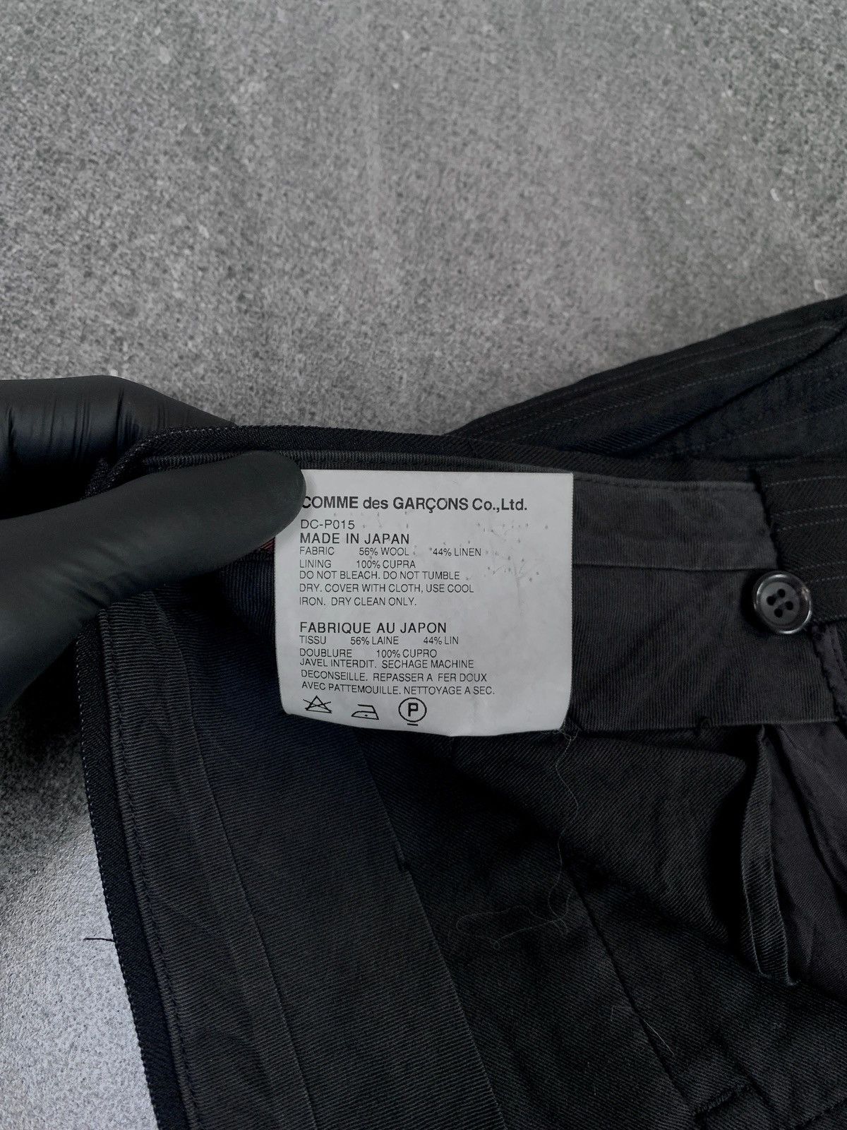 Comme des Garcons Homme Deux FREE TAX. Striped Linen Blend Trousers - 30” Size US 30 / EU 46 - 9 Thumbnail