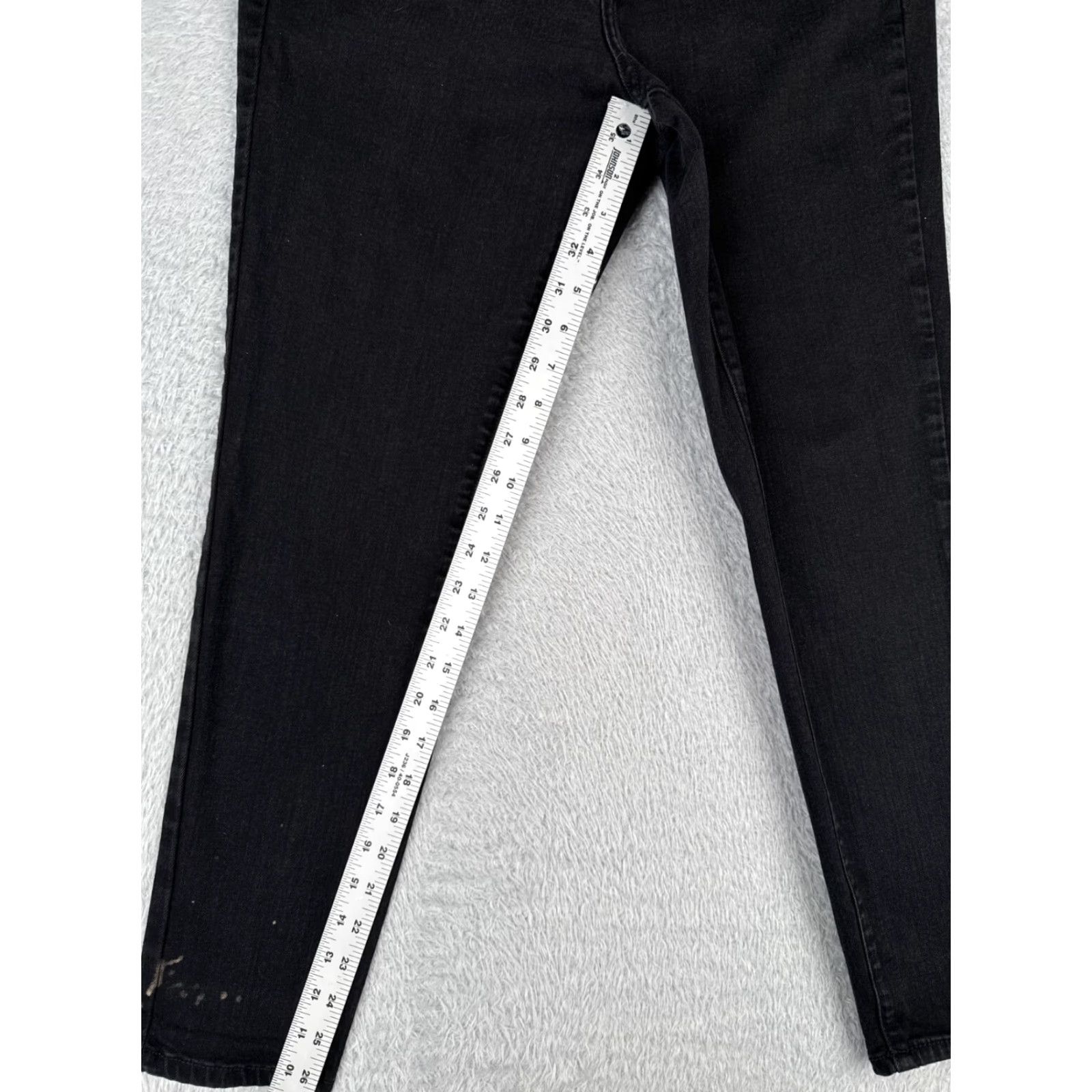 Mossimo Mossimo Women's Skinny Jeans 12 Black Denim High Rise Stretch Distressed 30x26 Fashion Size 34" / US 12 / IT 48 - 7 Thumbnail