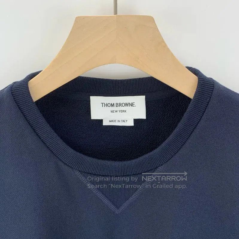 Thom Browne Thom Browne Blue Cotton Men's Sweatshirt . Size US M / EU 48-50 / 2 - 3 Thumbnail