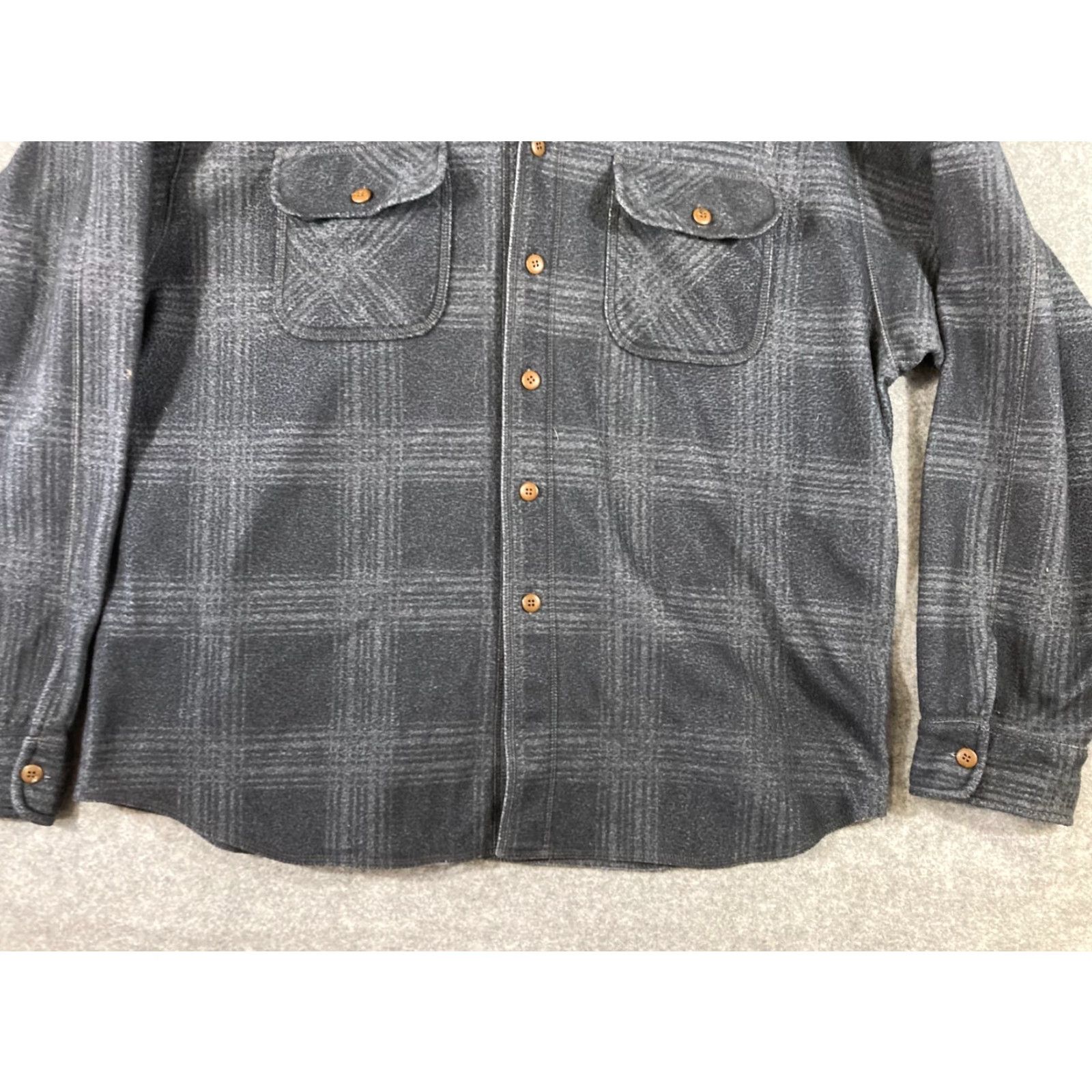 J.Crew J.CREW Button-Up Shirt Mens XL Gray Plaid Fleece Long Sleeve Pockets Outdoor Shirt Size US XL / EU 56 / 4 - 4 Thumbnail