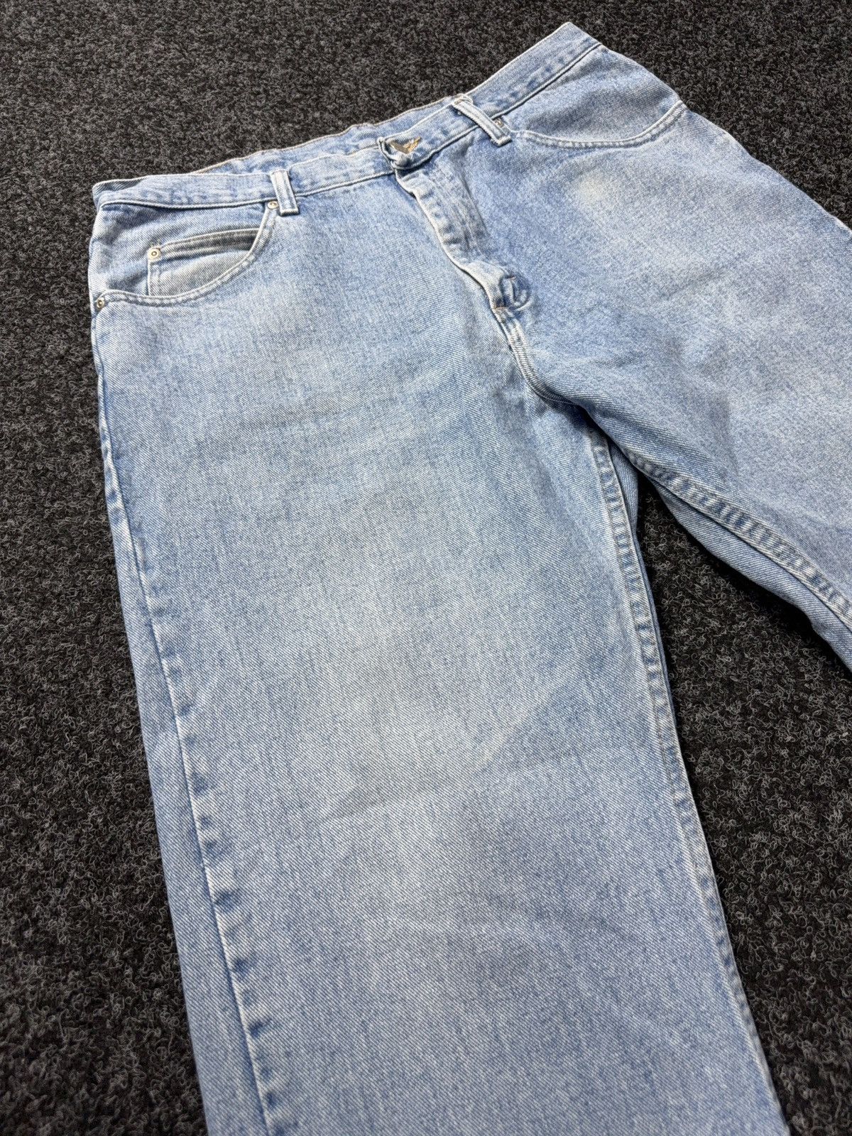 Wrangler 90s Wrangler Western USA Cowboy Light Wash Baggy Jeans Retro Size US 35 - 5 Thumbnail