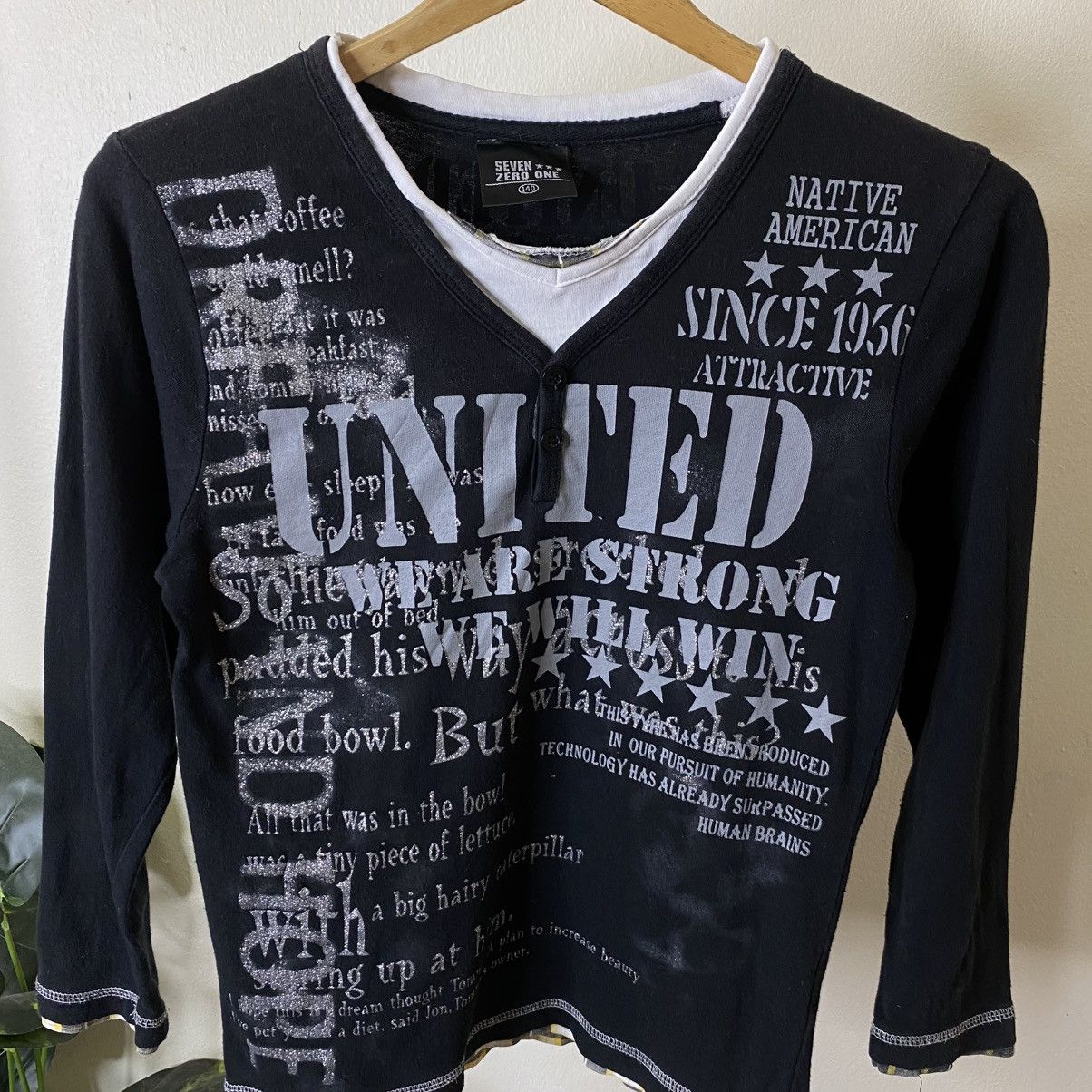 If Six Was Nine Seditionaries Poem Cyber Gothic Punk Grunge Double Layer Tee Size XS / US 0-2 / IT 36-38 - 2 Thumbnail