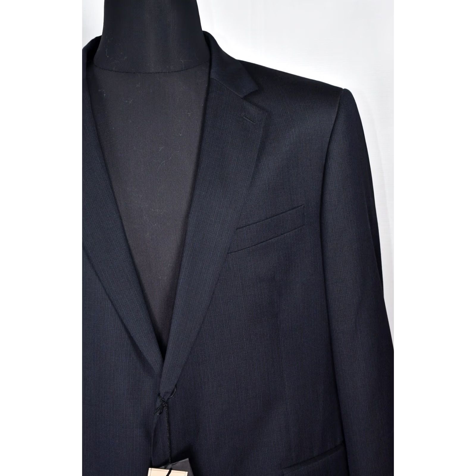 Jaeger Jaeger Men's Blazer Size 48L Blue Single Breasted Wool Check Size 48R - 4 Thumbnail