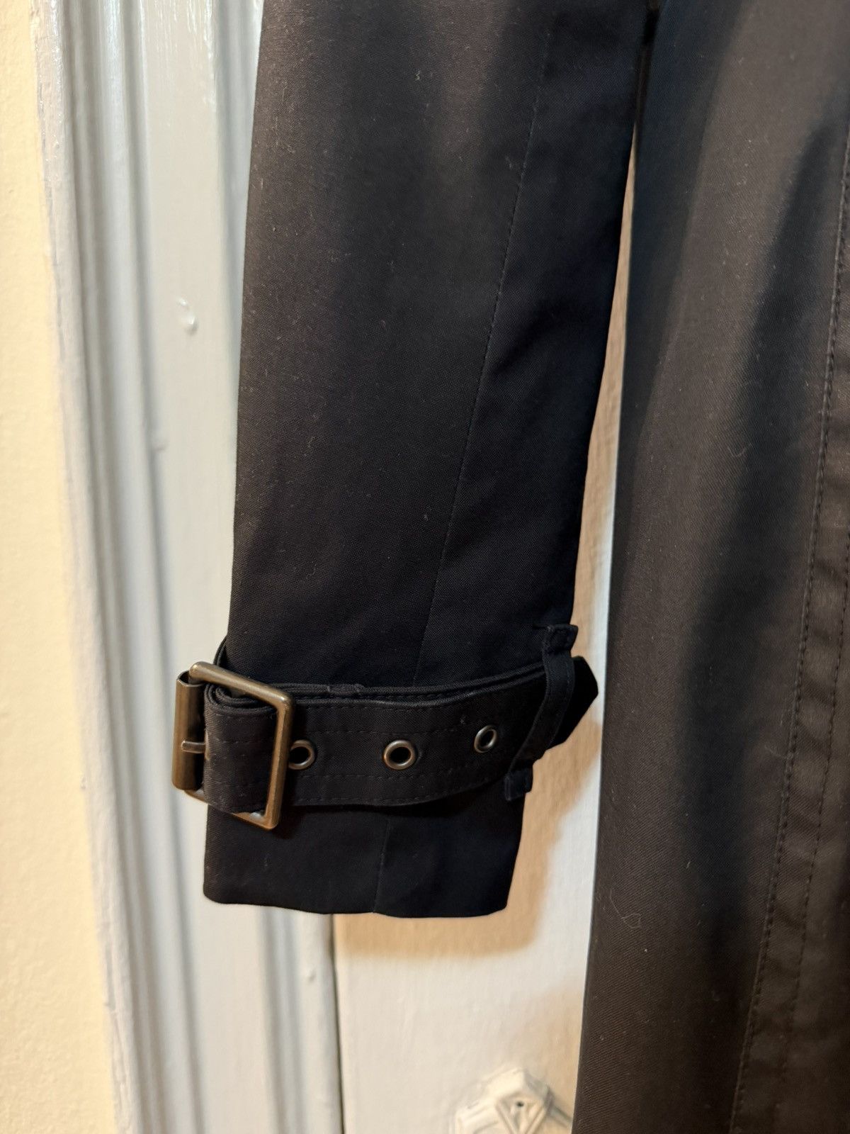 Burberry Burberry Brit Trench Coat in Black with Belt Size L / US 10 / IT 46 - 7 Thumbnail