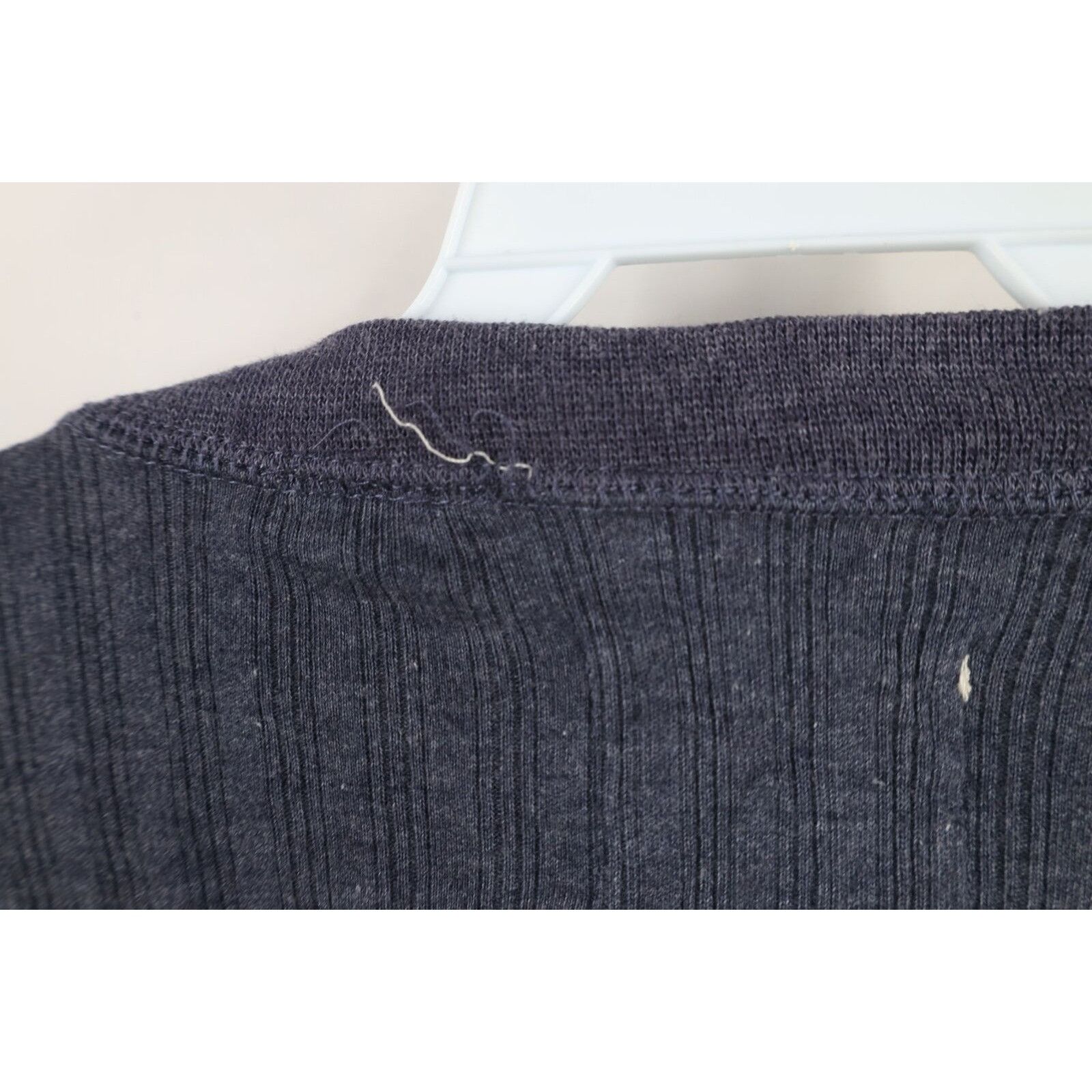 Vintage Vintage 90s Streetwear Faded Ribbed Knit Henley T-Shirt Size US XL / EU 56 / 4 - 10 Thumbnail