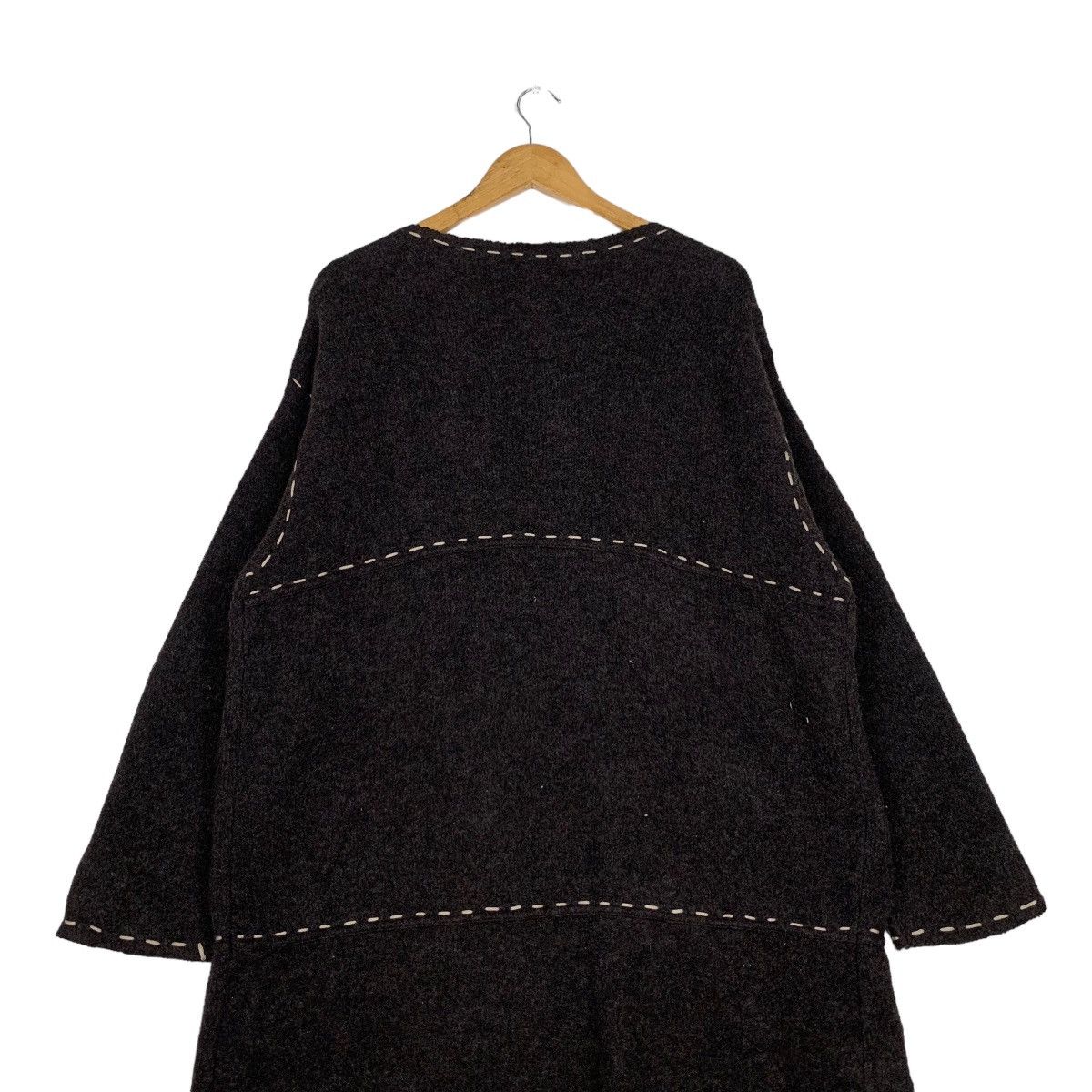 Trussardi TRUSSARDI Maglie Wool Long Cardigan Buttonless #1018-C46 Size XL / US 12-14 / IT 48-50 - 8 Thumbnail