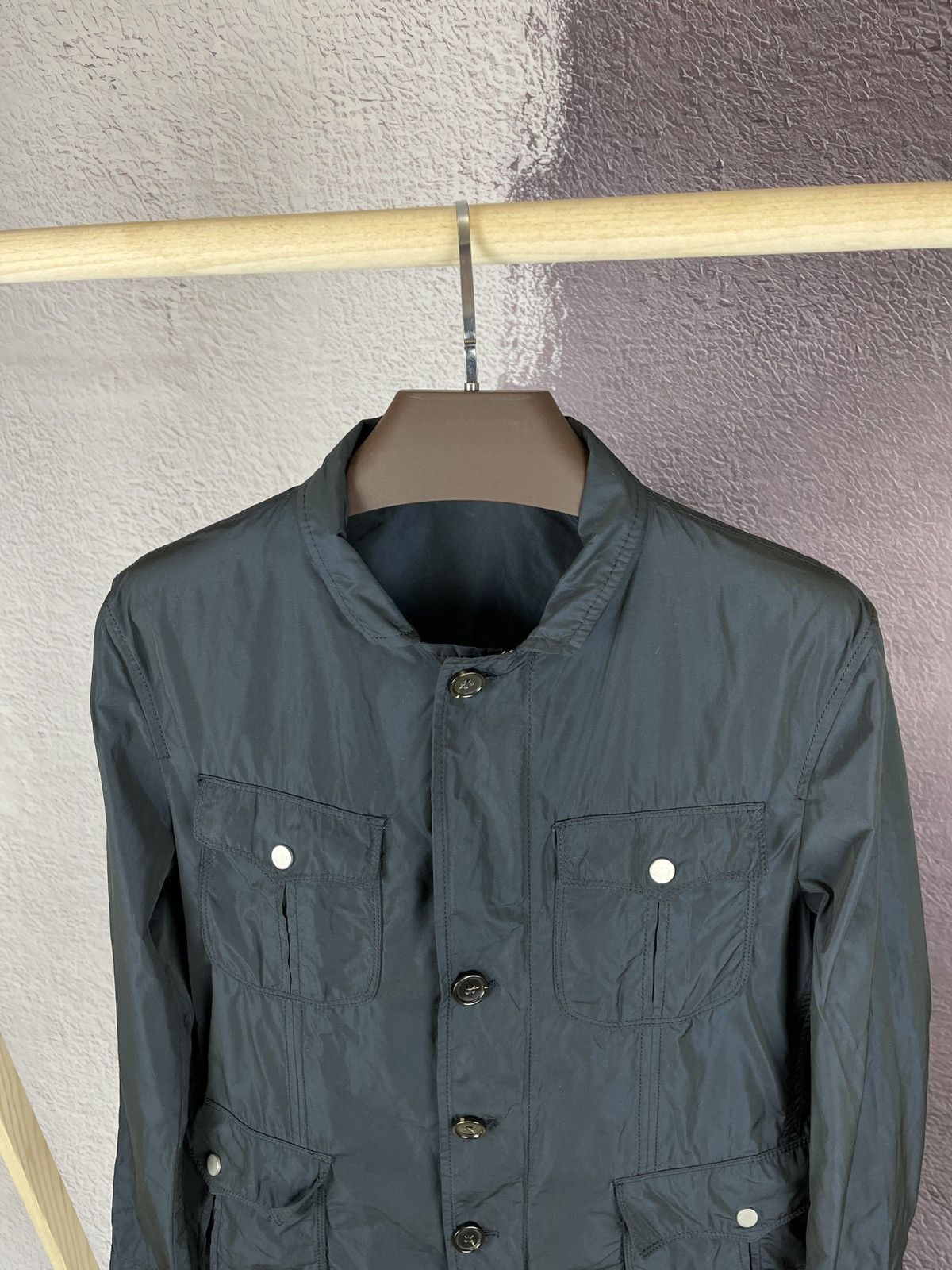 Paoloni Paoloni blue shimmer nylon coach jacket Size US L / EU 52-54 / 3 - 6 Thumbnail