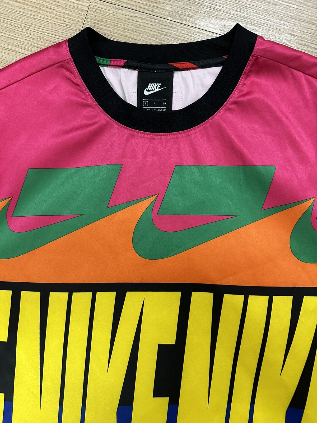 Beauty Beast × Nike × Vintage Rare Beautiful Nike NSW Retro Spell Out AOP Jersey Size US S / EU 44-46 / 1 - 3 Thumbnail