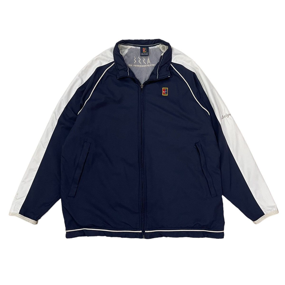 image of 90's Nike Court Tennis Zipper Jacket in Navy, Men's (Size Medium)