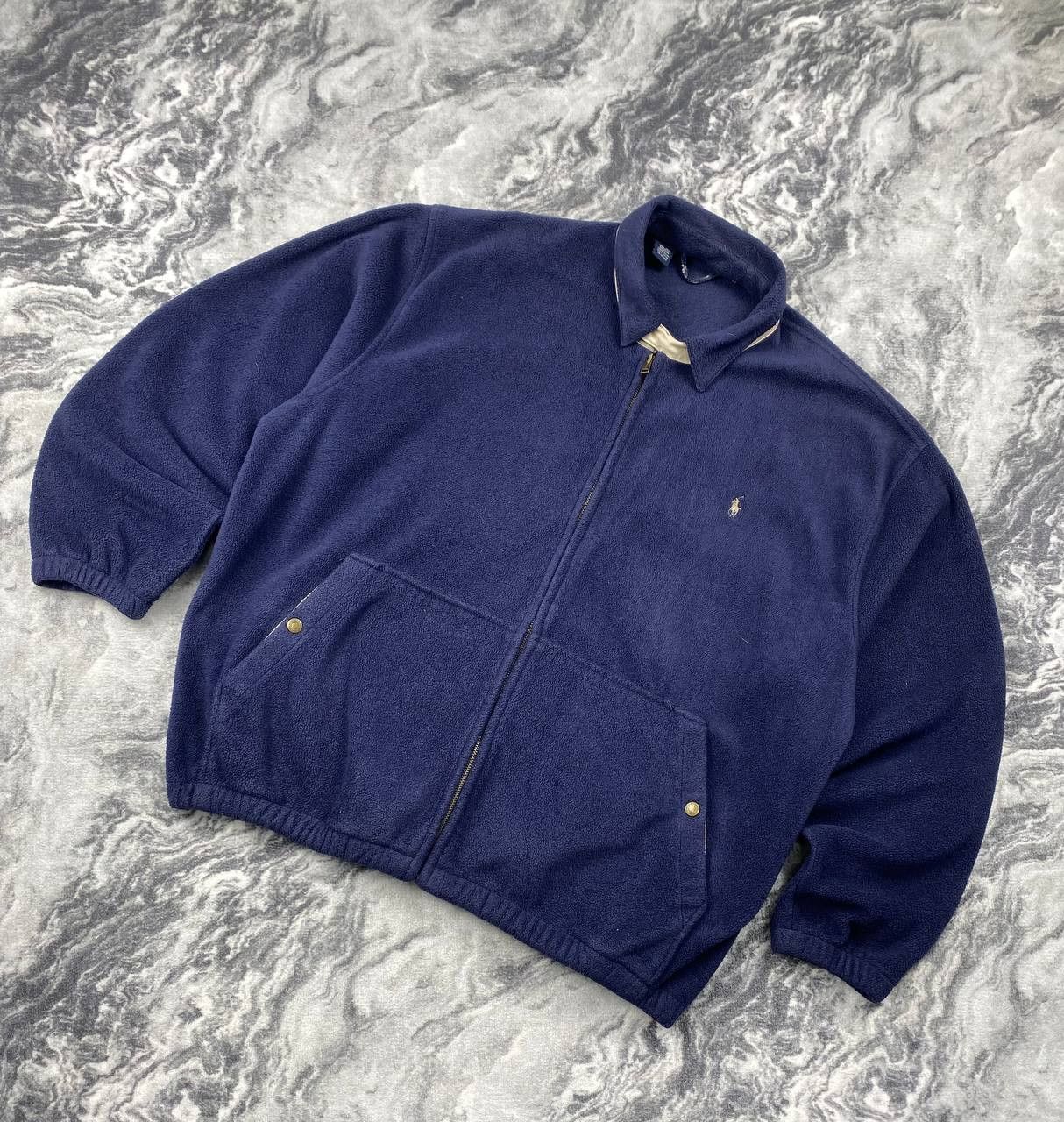 Polo Ralph Lauren Vintage Polo Ralph Lauren Fleece Bomber Jacket 90s Men Size US XL / EU 56 / 4 - 1 Thumbnail