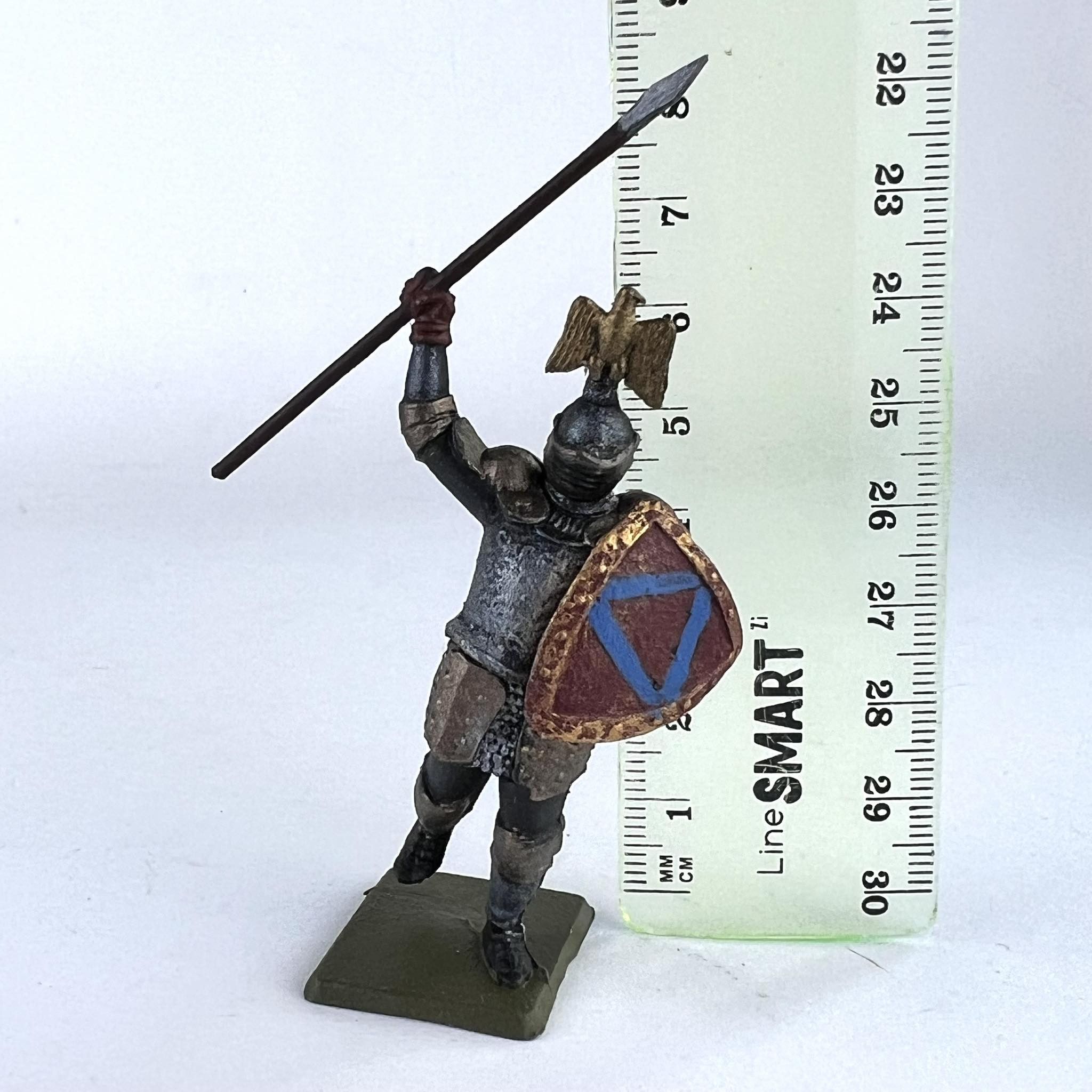 Vintage Soviet Plastic Toy Set of 5 Soldiers Knights