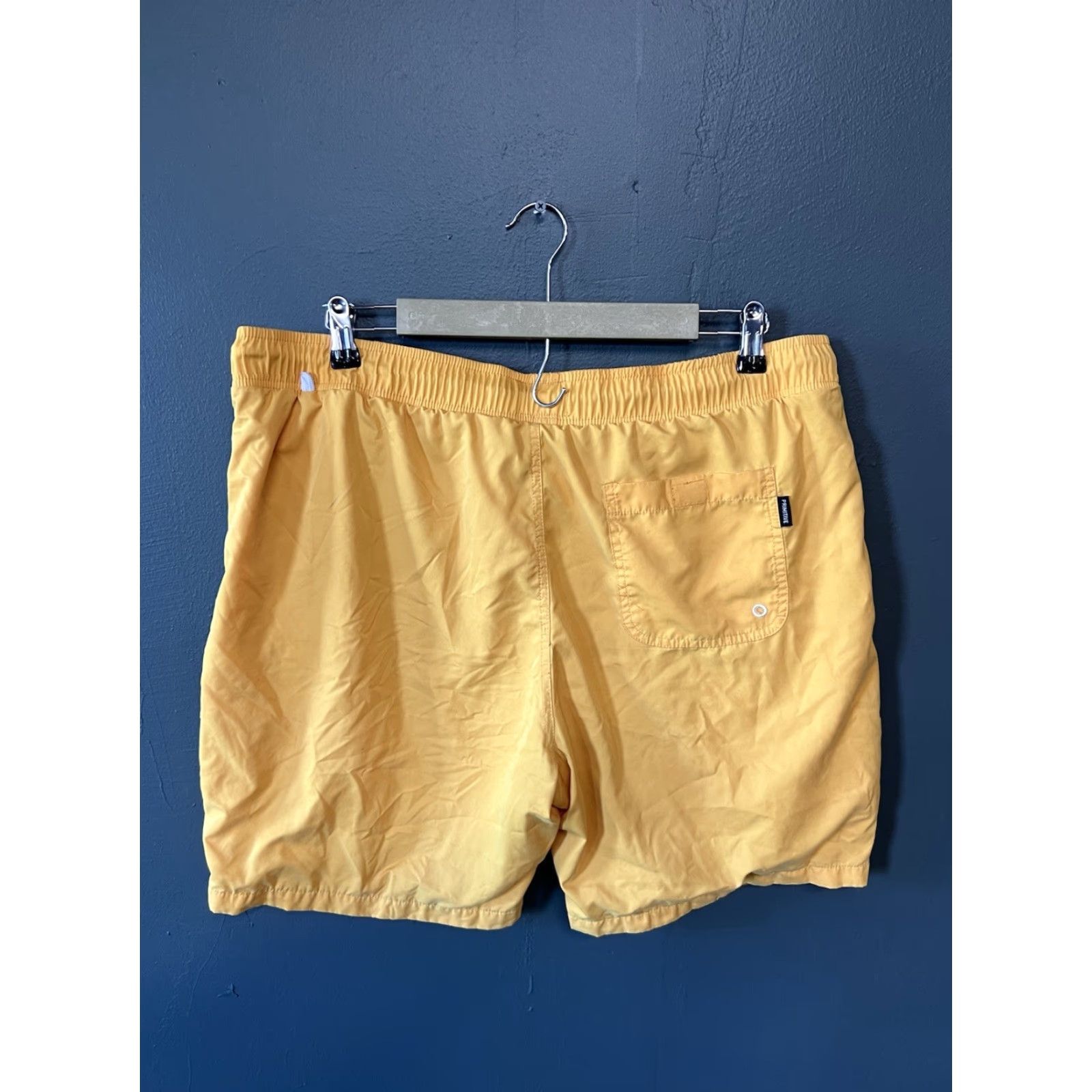Primitive VINTAGE Primitive Apparel Mens Yellow Swim Trunks w/ Lining Size XL w/ Drawstring Size ONE SIZE - 2 Thumbnail