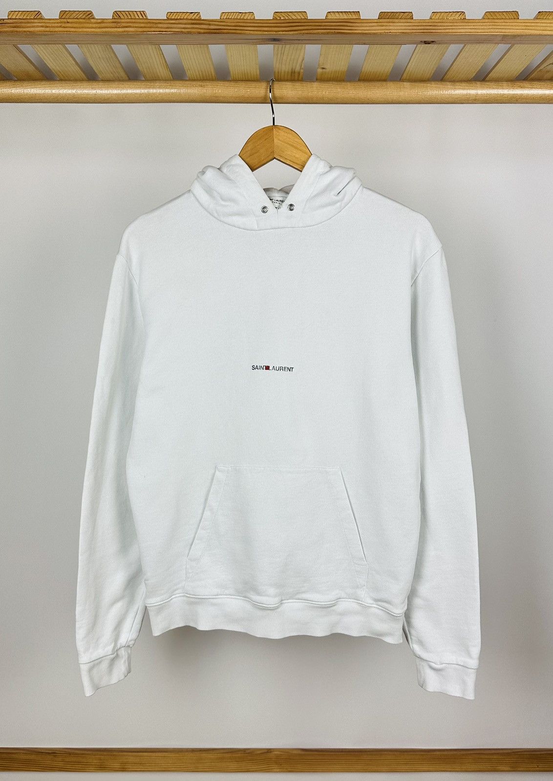 Clothing White Ysl Hoodie Saint Laurent Paris Hoodie SLP Logo S