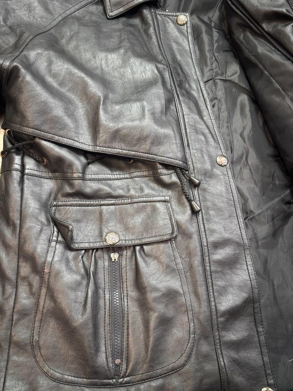 Vintage 90s Vintage Oversized Multi-Pocket Leather Field Jacket Size US L / EU 52-54 / 3 - 10 Thumbnail