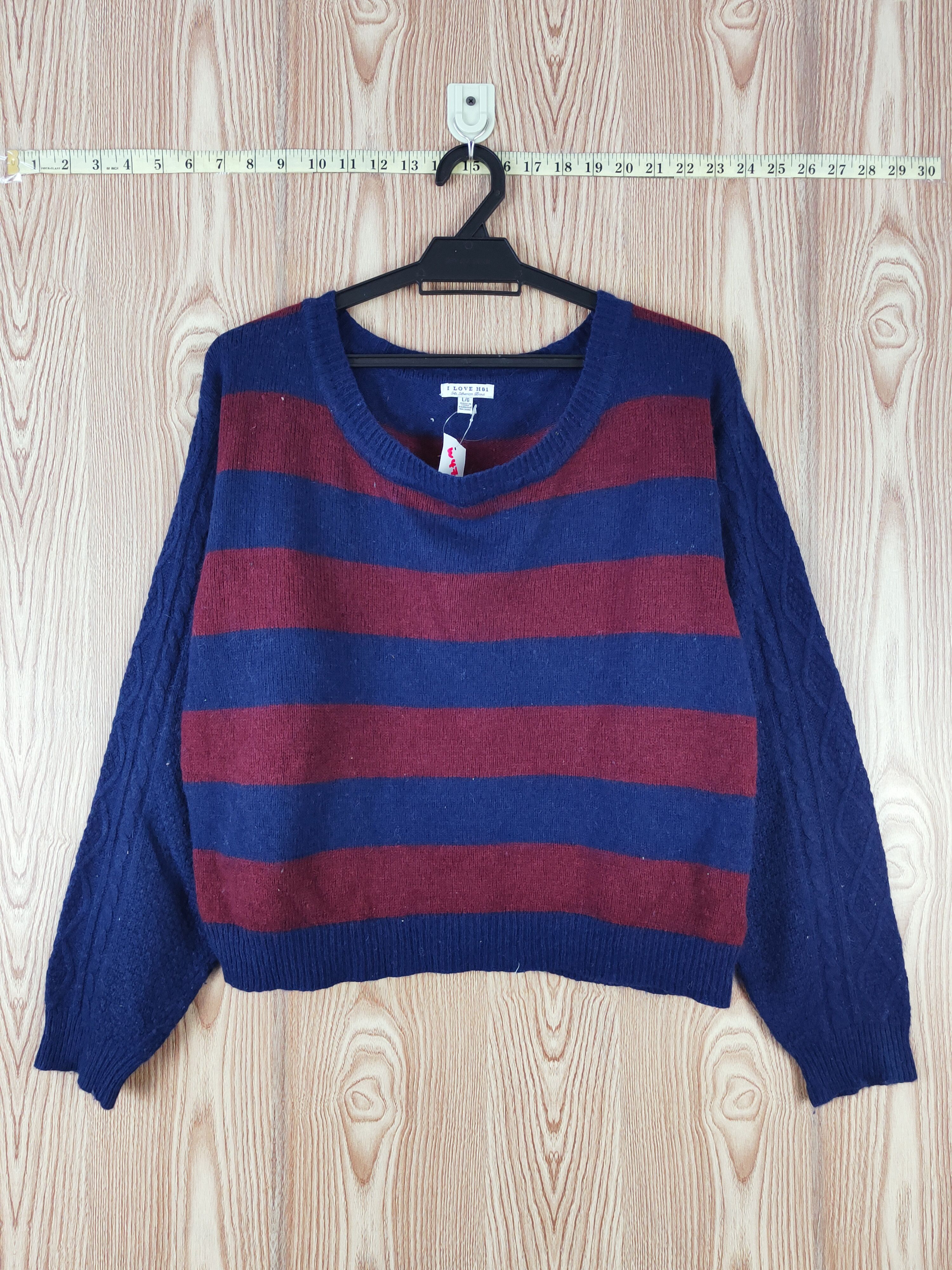 Japanese Brand × Solid and Striped I Love H81 Navy stripe Knitwear Sweatshirts #W471 Size M / US 6-8 / IT 42-44 - 1 Thumbnail