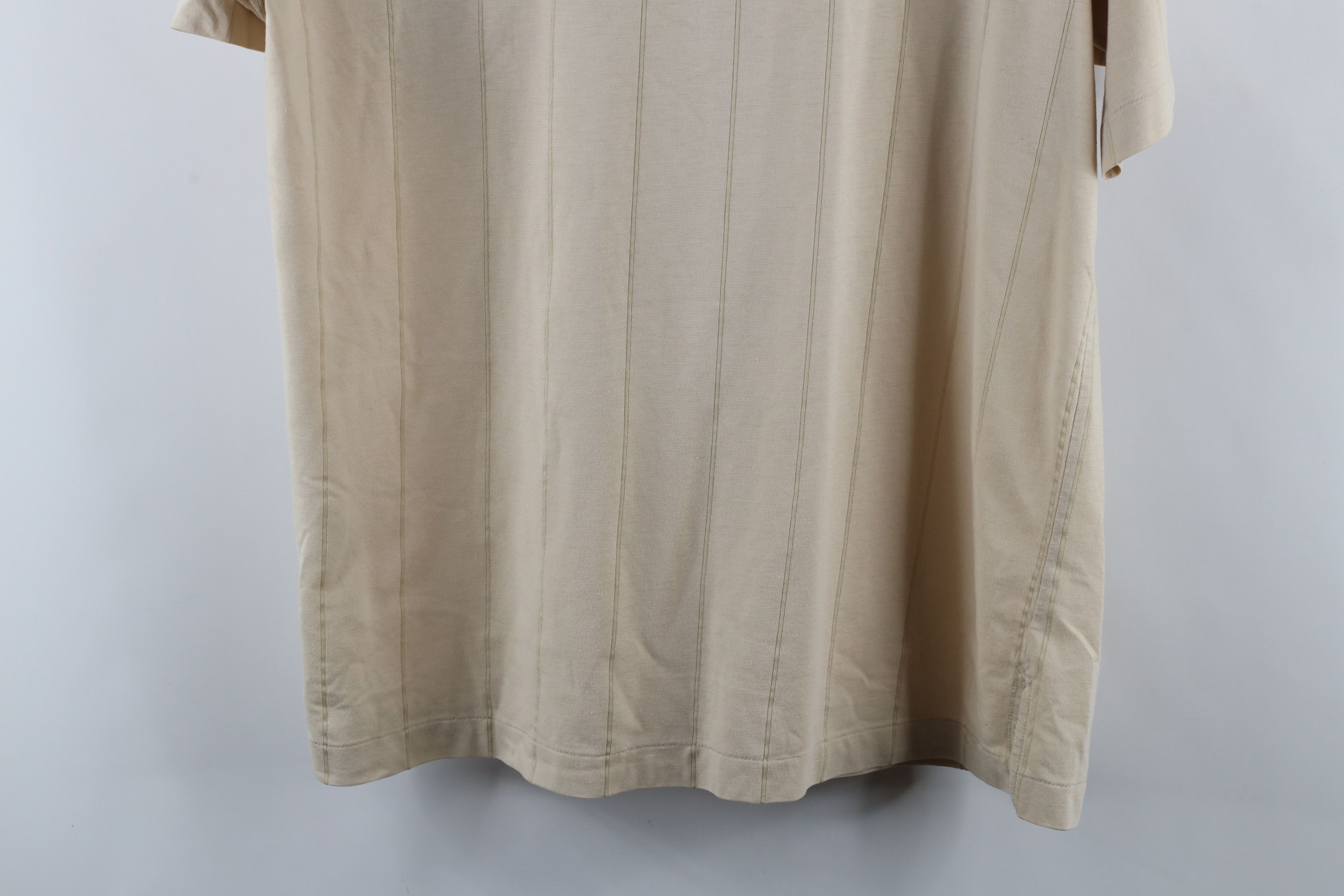 Vintage Vintage 90s Streetwear Knit Collared Pocket Polo Shirt Beige Size US L / EU 52-54 / 3 - 13 Thumbnail