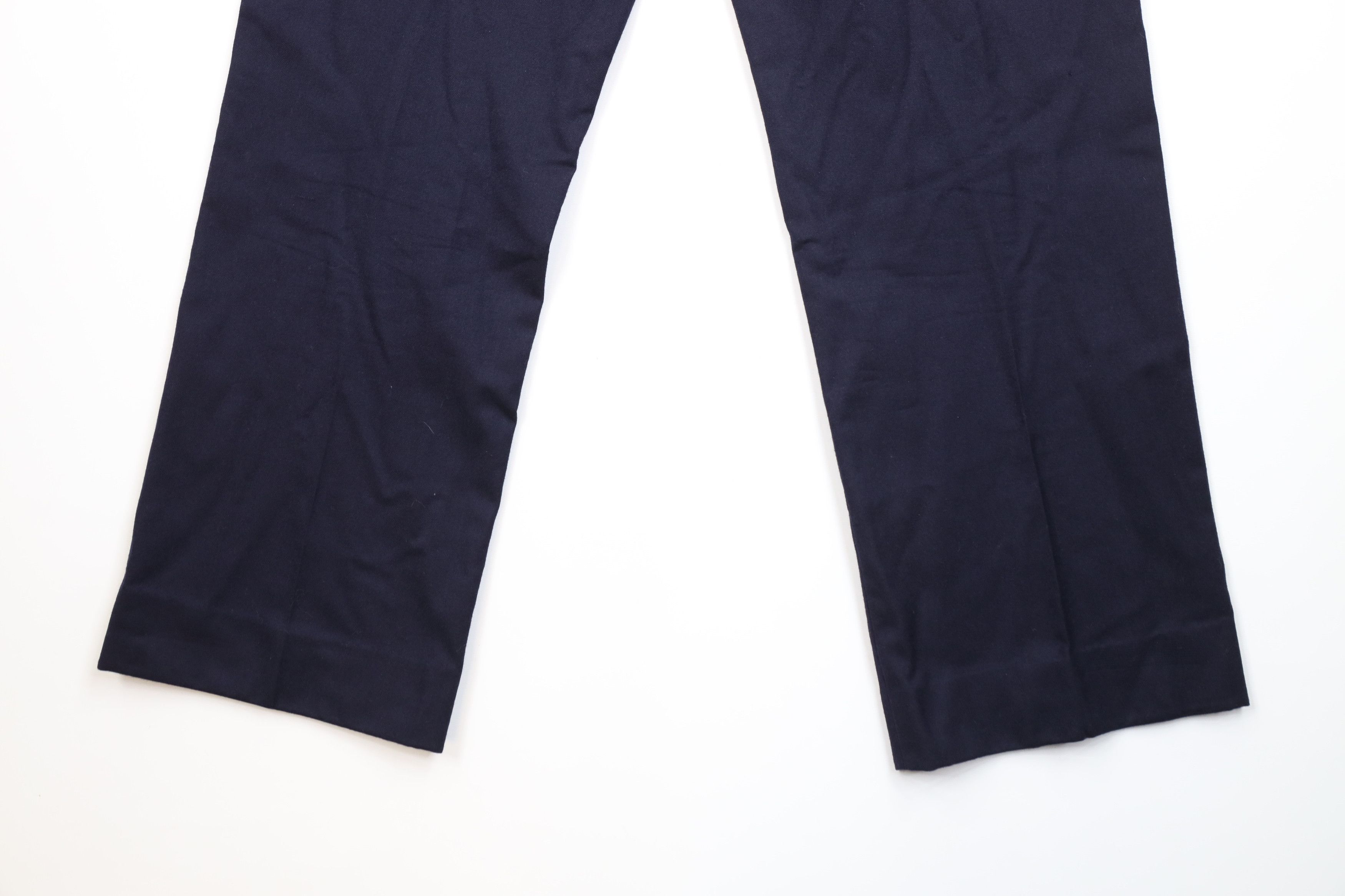 Vintage Vintage 70s Streetwear Wool Wide Leg Chino Pants Blue USA Size US 34 / EU 50 - 12 Thumbnail