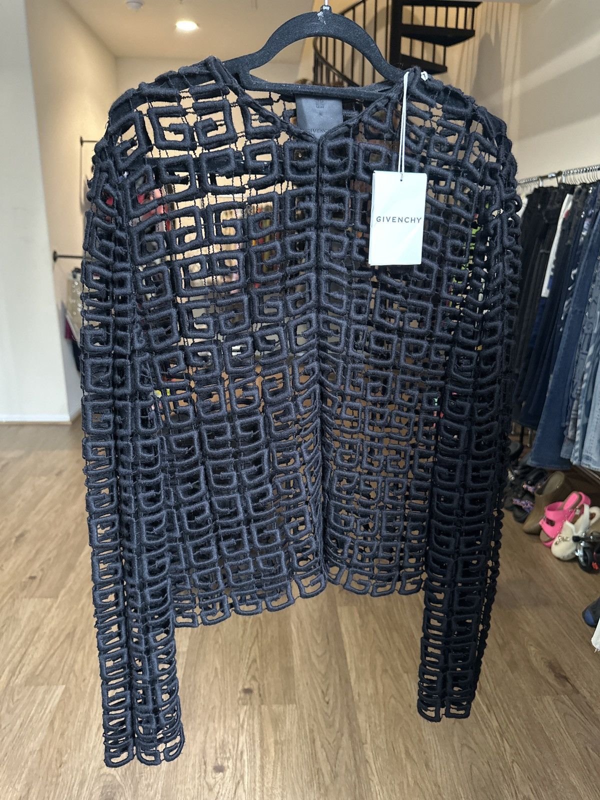 Givenchy $2,590 4G cutout guipure cardigan Size US M / EU 48-50 / 2 - 2 Thumbnail