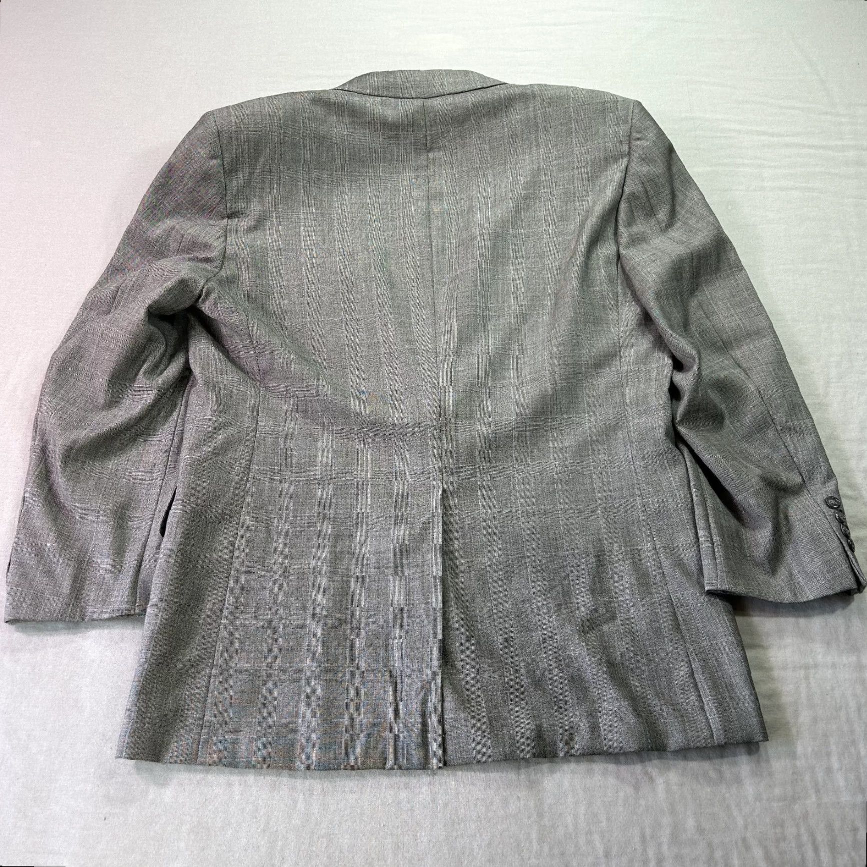 Vintage Hickey Freeman Blazer Mens 42R Gray Herringbone Wool Sport Coat Jacket Size 42R - 2 Thumbnail