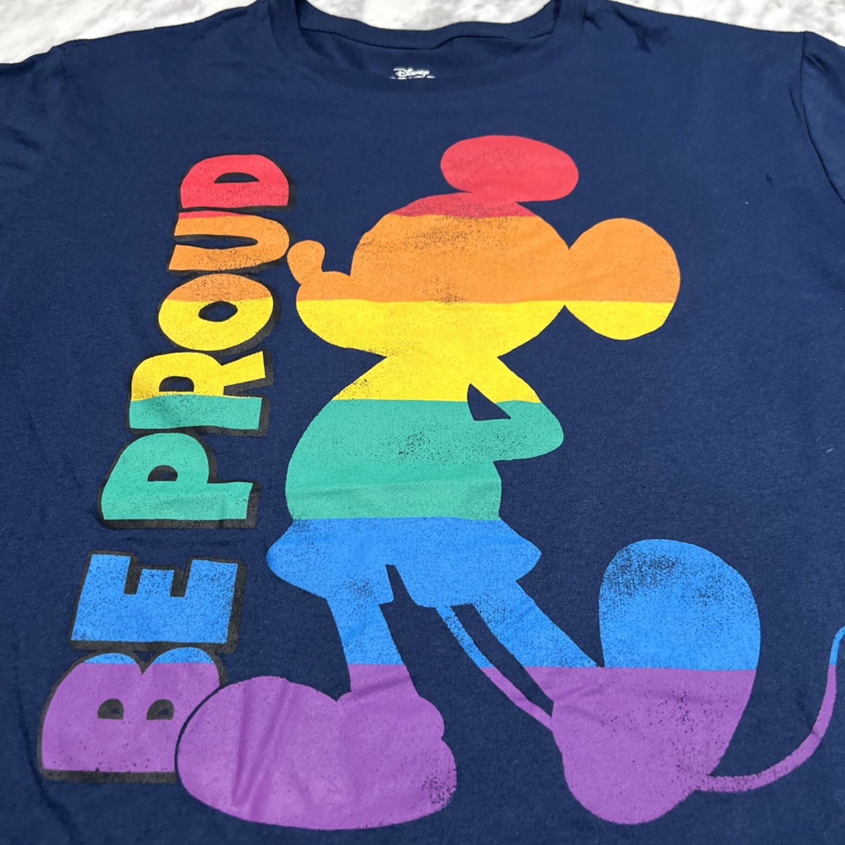 Disney Disney Pride Shirt Mens Large Mickey Mouse Be Proud Rainbow Pride Tee Size US L / EU 52-54 / 3 - 2 Thumbnail