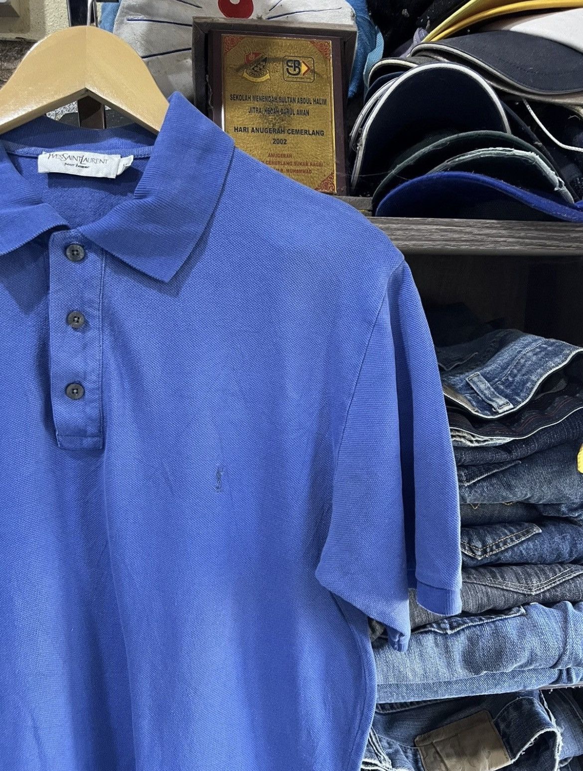 Yves Saint Laurent 🔥Vintage Yves Saint Laurent Pour Homme Polo Size US M / EU 48-50 / 2 - 6 Thumbnail