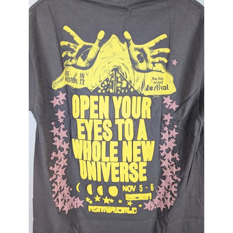 Travis Scott o1rshd1 Astrofest Open Your Eyes Tee Shirt in Grey Size US S / EU 44-46 / 1 - 14 Thumbnail
