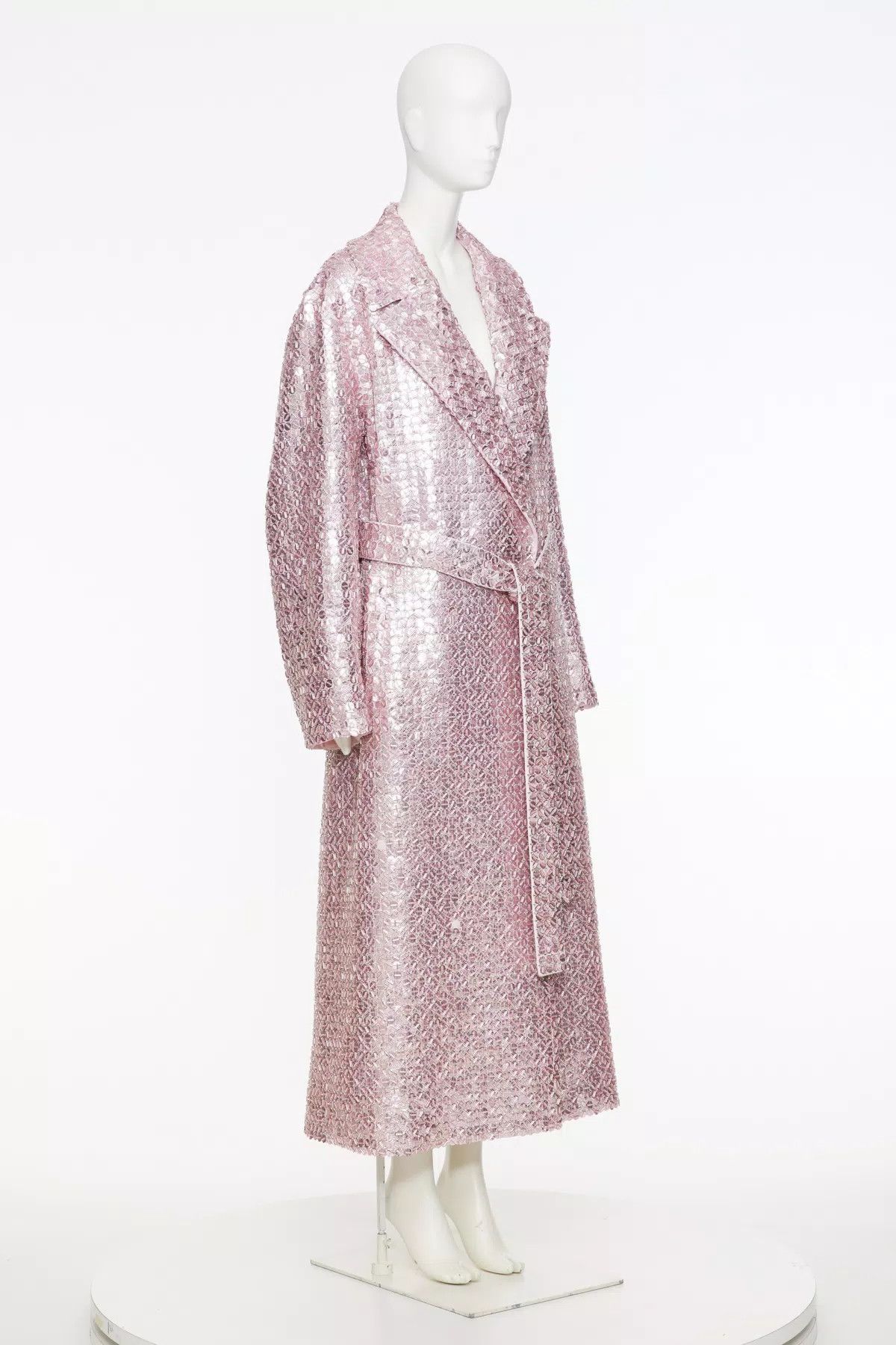Valentino o1s1wg110625 Silk Faille Coat in Pink Size S / US 4 / IT 40 - 2 Thumbnail