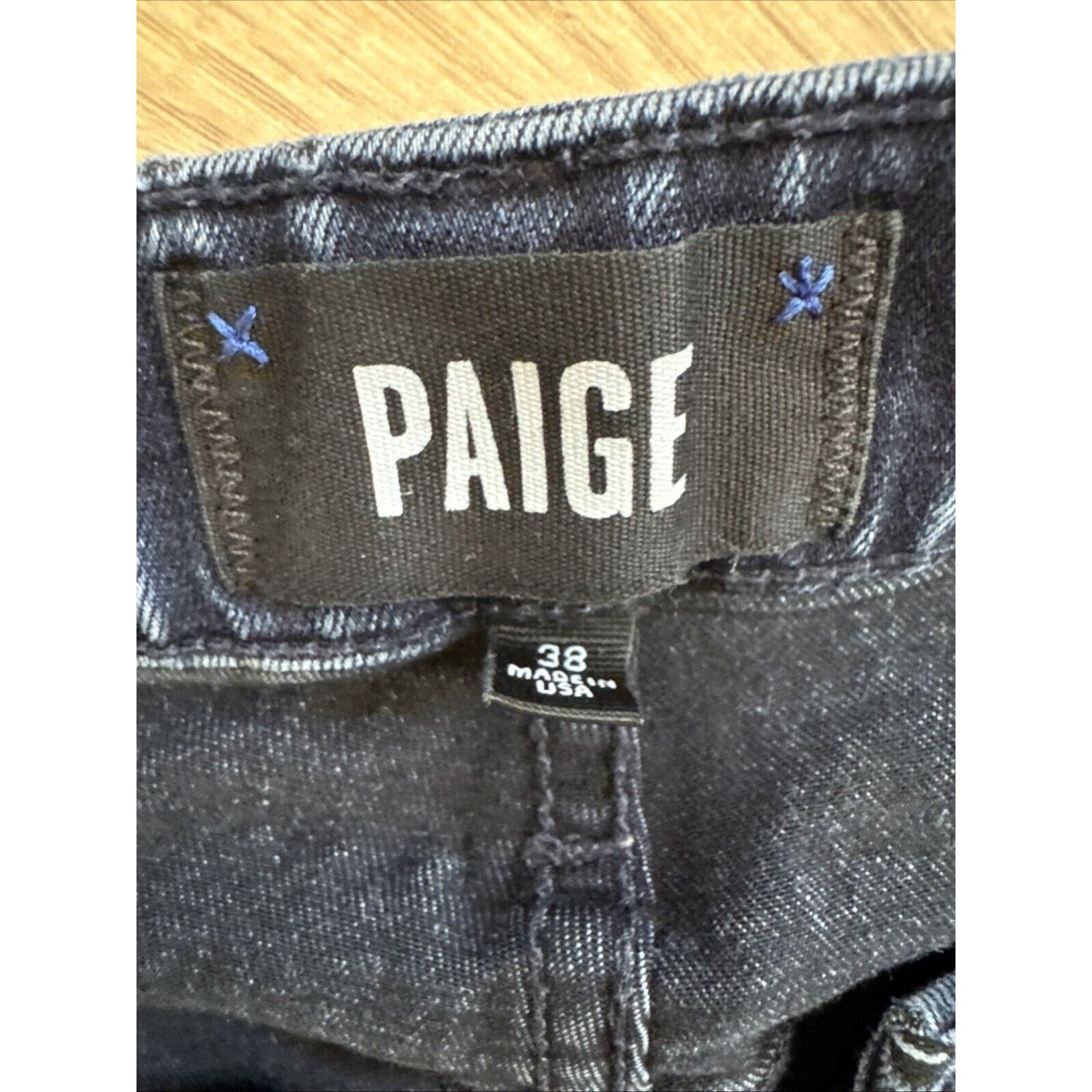 Paige Paige Men's Jeans Size 38 Federal Straight Leg Stretch Dark Size US 38 / EU 54 - 3 Thumbnail