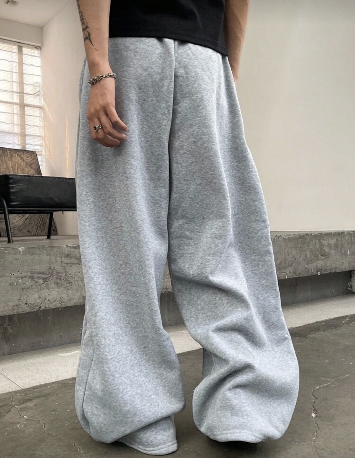 Other Baggy Gray wide leg Sweatpant Size US 30 / EU 46 - 5 Thumbnail