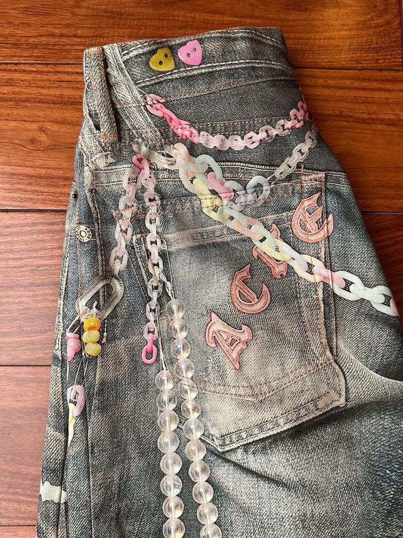 Acne Studios Acne Studios Candy chain 3D printed loose low-waisted wide Size 31" - 5 Thumbnail
